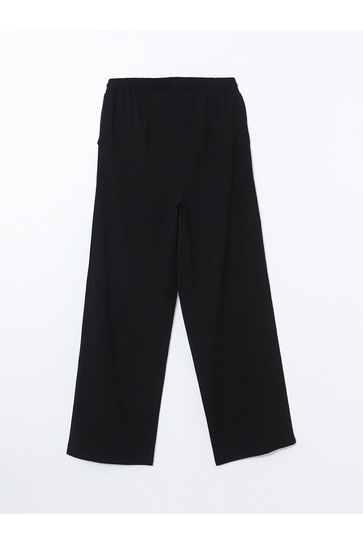 LC Waikiki-Pantaloni de damă în amestec de in cu talie elastică 2