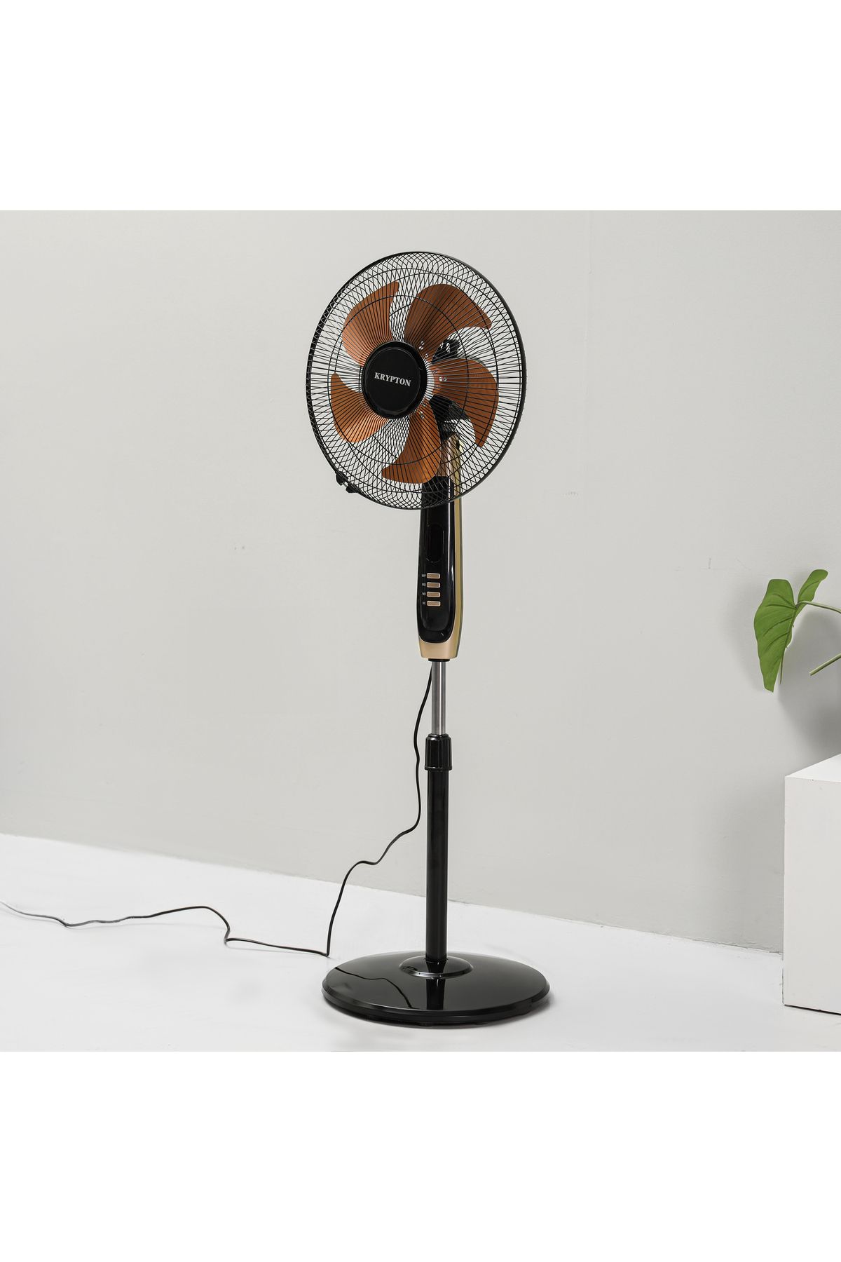 KRYPTON-16"Stand Fan/Pedestal Fan with Remote|5Leaf Blades|7.5 hours Timer,Adjustable Height|KNF6559 3