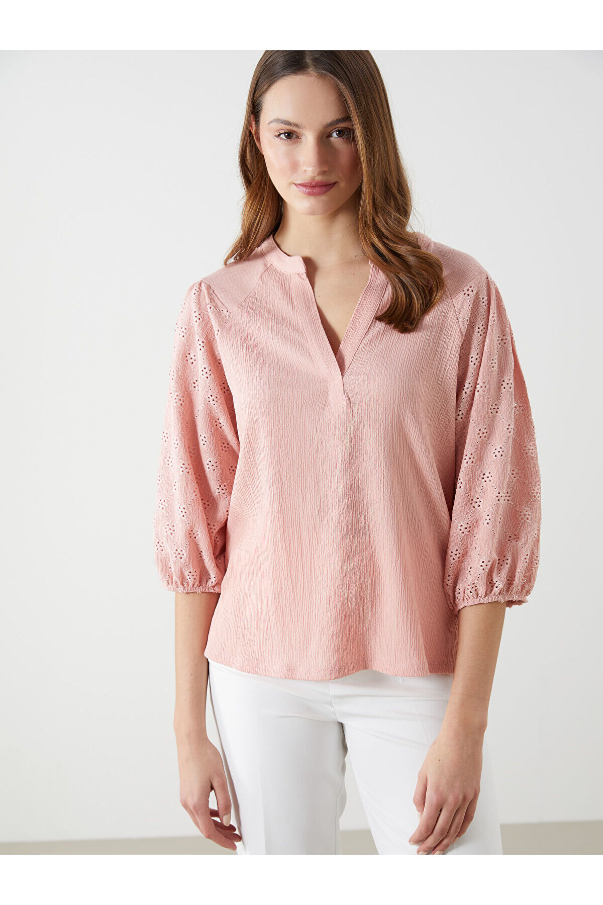 LC Waikiki New Season Women's Blouse with High Collar Nakisli - S5Hq55Z8