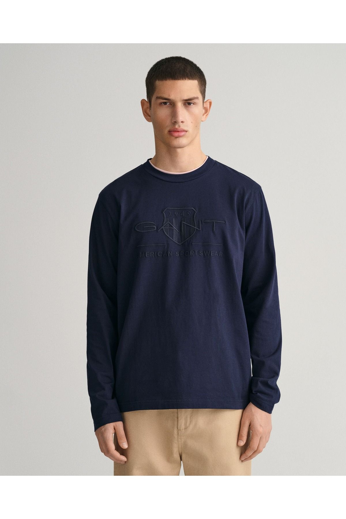 Gant-Long-Sleeved Shirt Tonal Shield 1