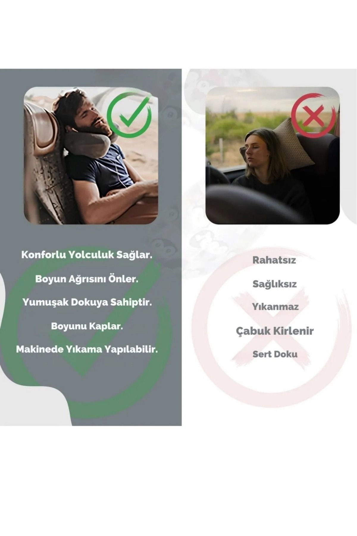 Primavera Home-Pernă de călătorie ortopedică Pernă pentru gât Pernă confortabilă de dormit 4