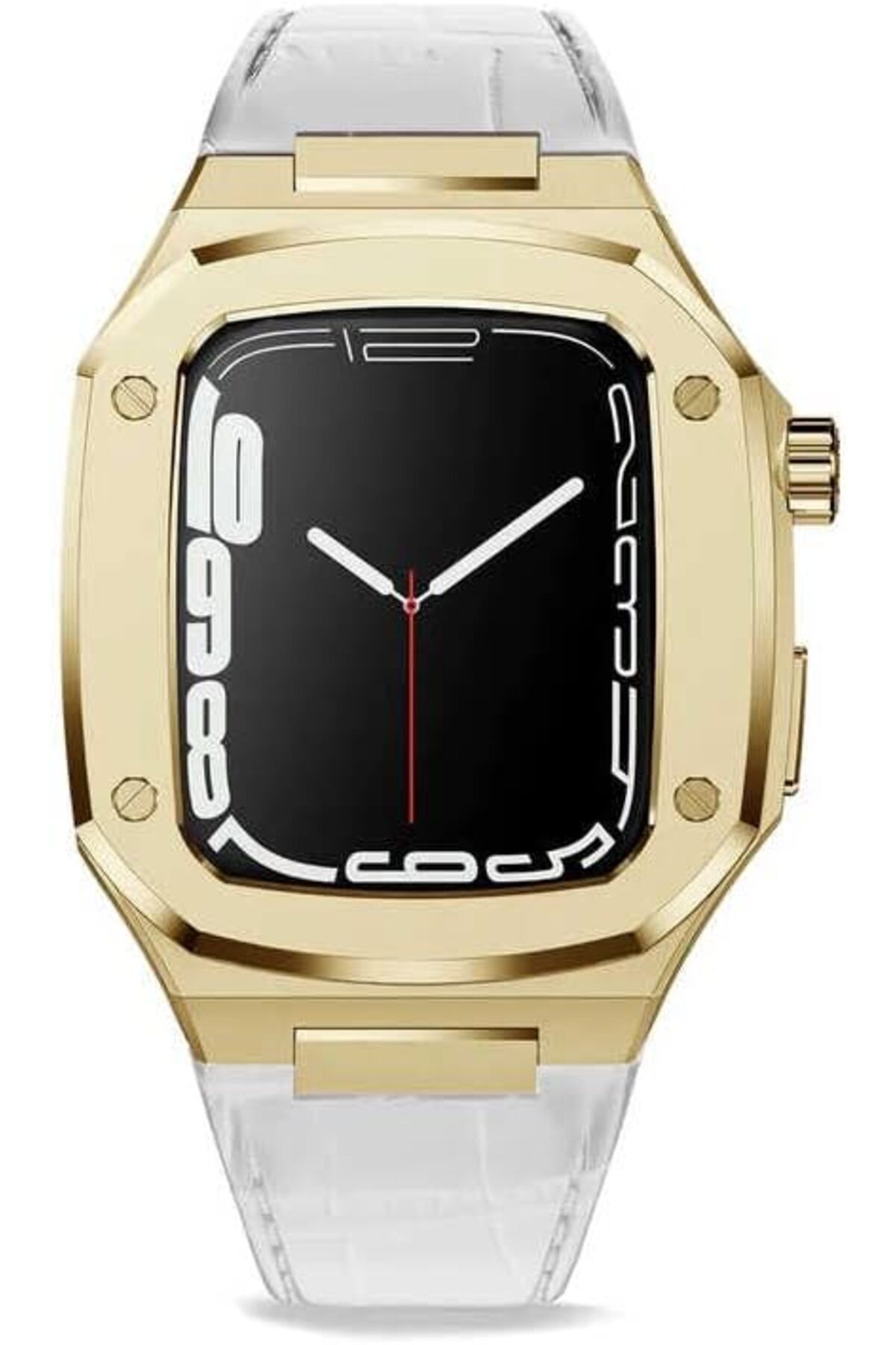 STOREMAX bystoreby İle Uyumlu Watch 44mm KRD-67 Kordon Beyaz-Gold NewDesing 646268