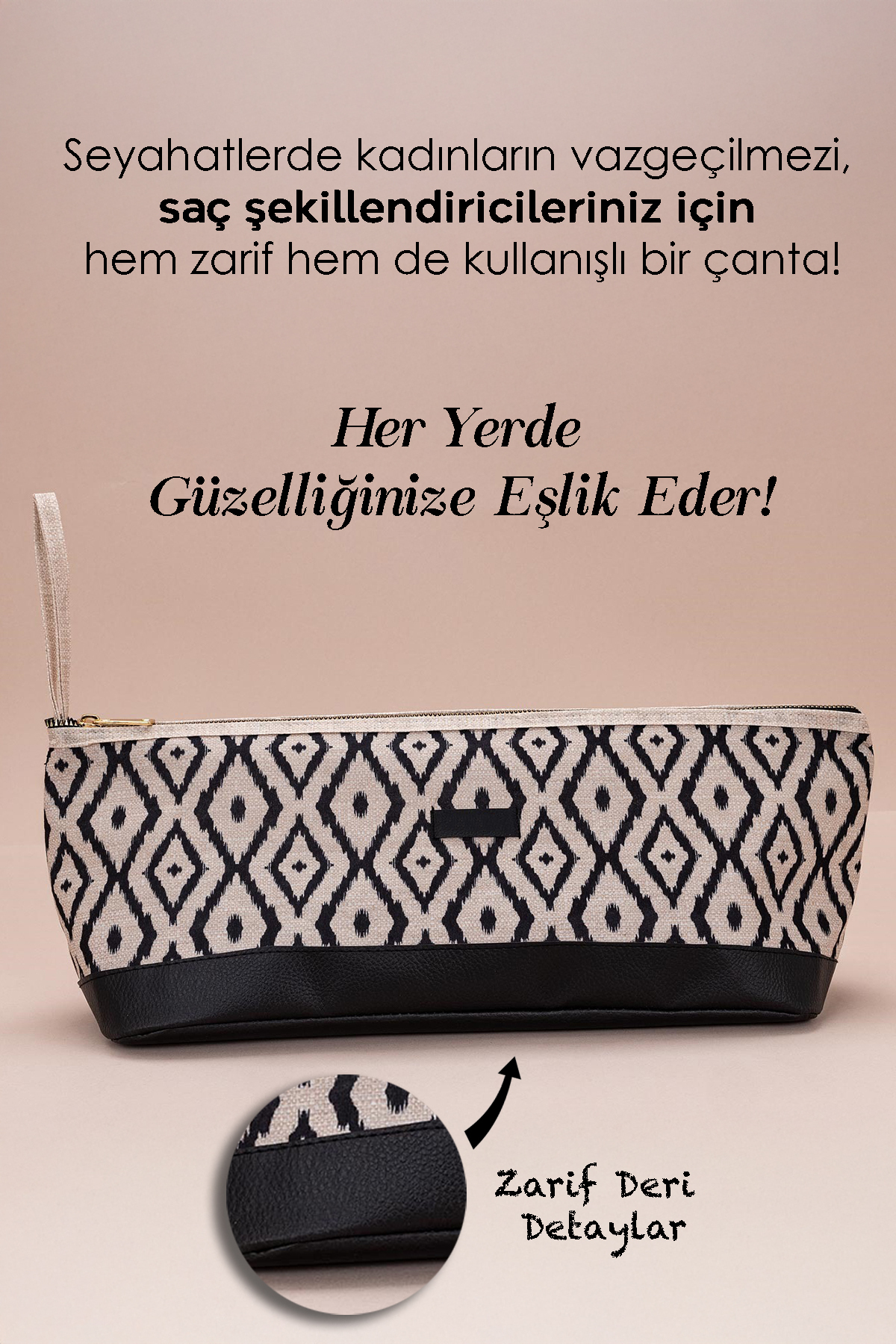 Meleni Home Saç Şekillendirici Seyahat Çantası -Tüm Saç Şekillendiricileri Organizer Düzenleyici Büyük Boy Çanta görsel 4