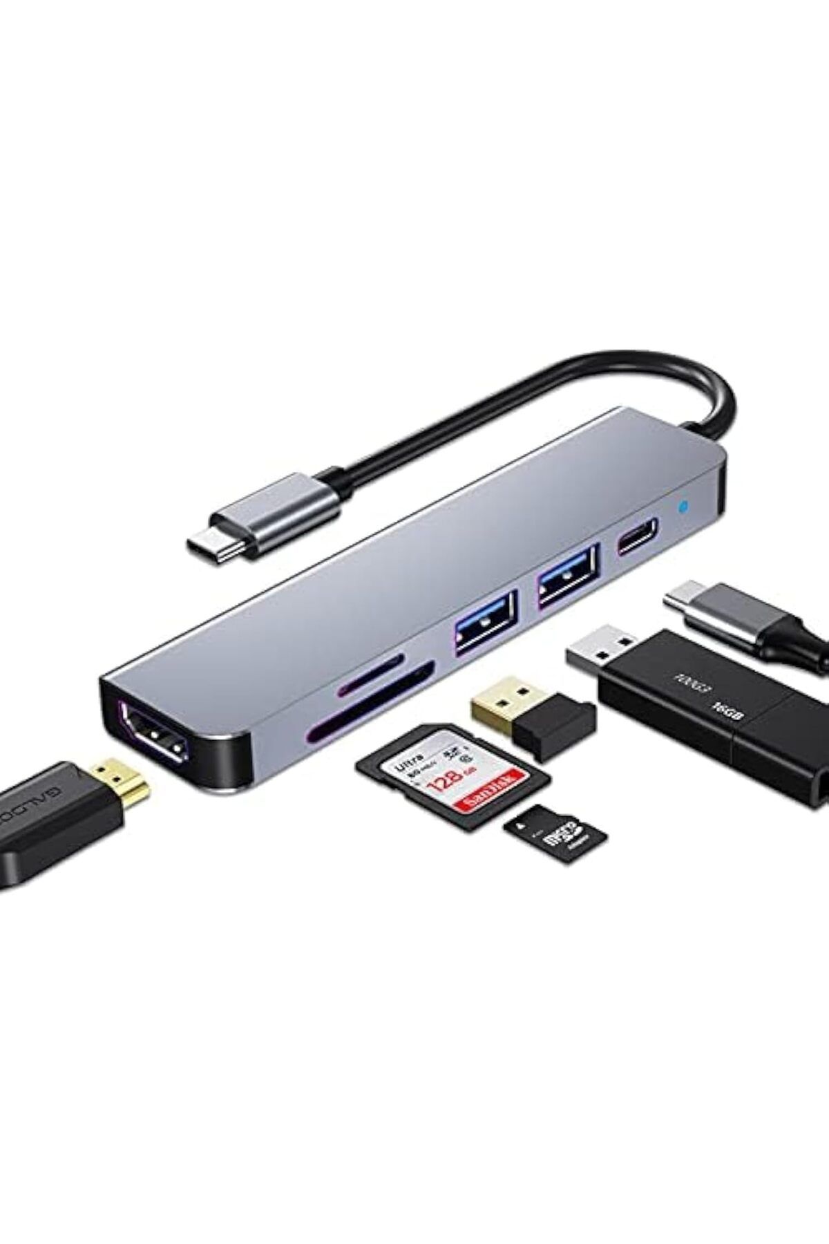 STOREMAX lbstorex USB C HUB, MacBook Pro ve Hava Aksesuarları için Çoklu Bağlantı Noktalı USB C Adaptö