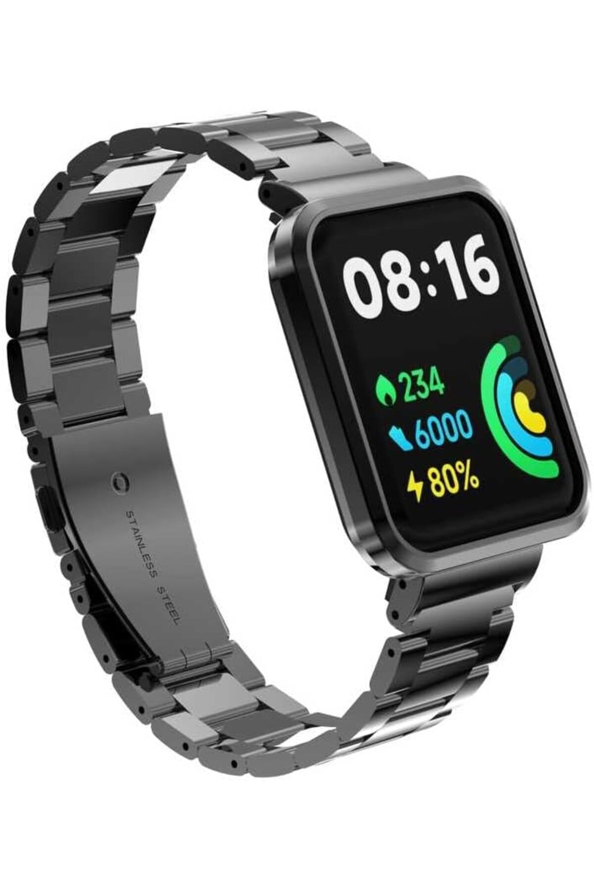 STOREMAX nslmshop Xiaomi İle Uyumlu Redmi Watch 2 Lite KRD-60 Metal Kordon Siyah Life Store 1037065