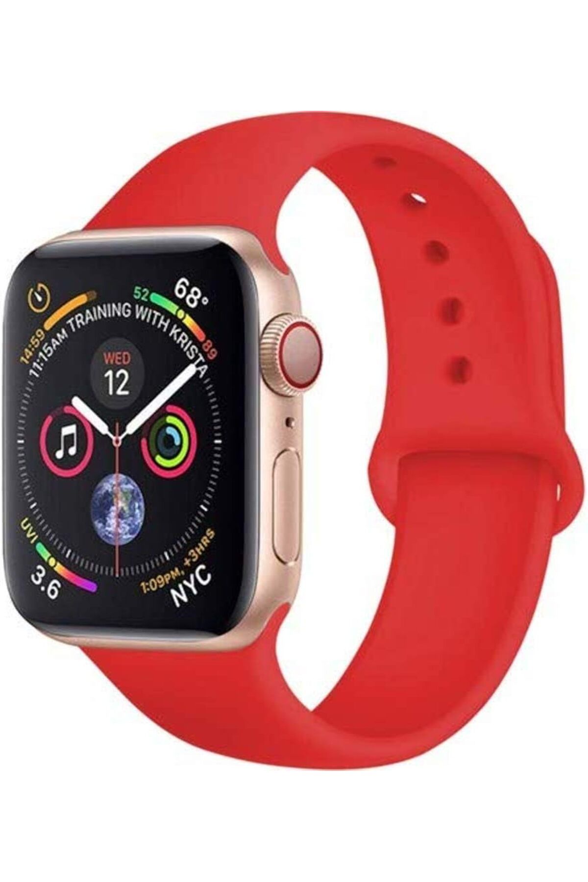 STOREMAX cmllashop 2125205335 Watch 38 MM İçin Klasik Renkli Silikon Kordon-Kayış Kırmızı 542093