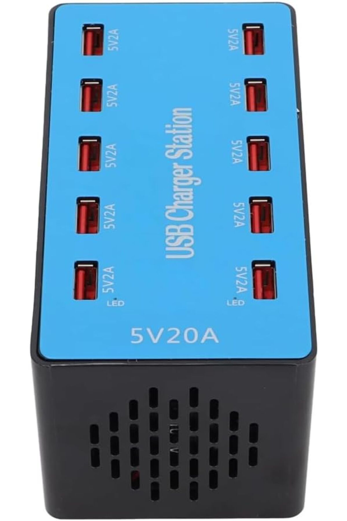 STOREMAX lbstorex 10 Portlu 100W (5V2A) USB Hızlı Şarj Cihazı İstasyonu, Çoklu USB Masaüstü Şarj Cih