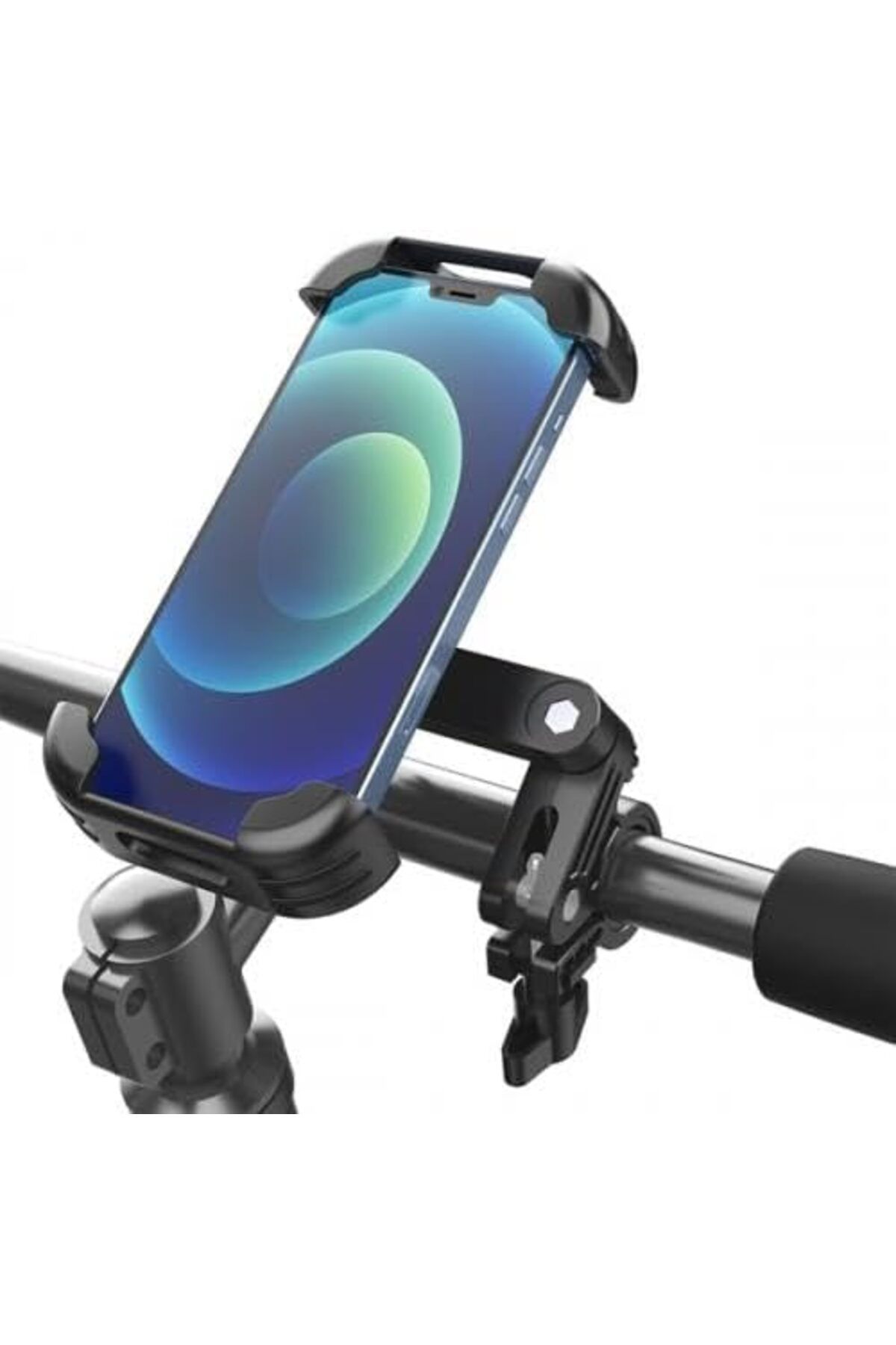 STOREMAX htpshopmx Kilitli 360 Dönebilen Oynar Başlık Motorsiklet Tutucu Bisiklet Telefon Tutucu Scooter T