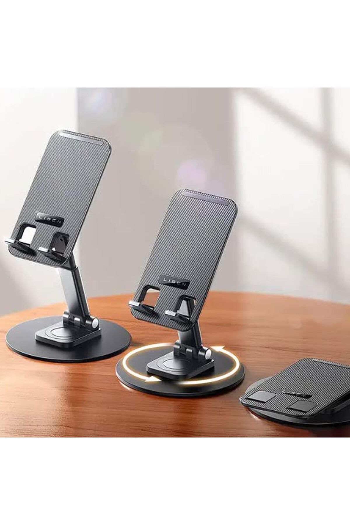 STOREMAX Ayarlanabilir Tablet Ve Cep Telefonu Standı Kendi etrafonda 360 Derece Dönebilen Alüminy