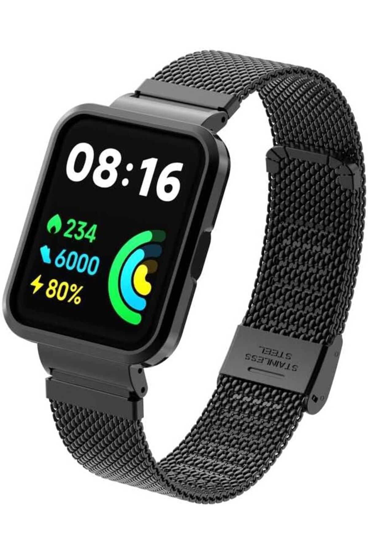 STOREMAX gelalpzr Xiaomi İle Uyumlu Redmi Watch 2 Lite KRD-66 Metal Kordon Siyah aynet 1109110