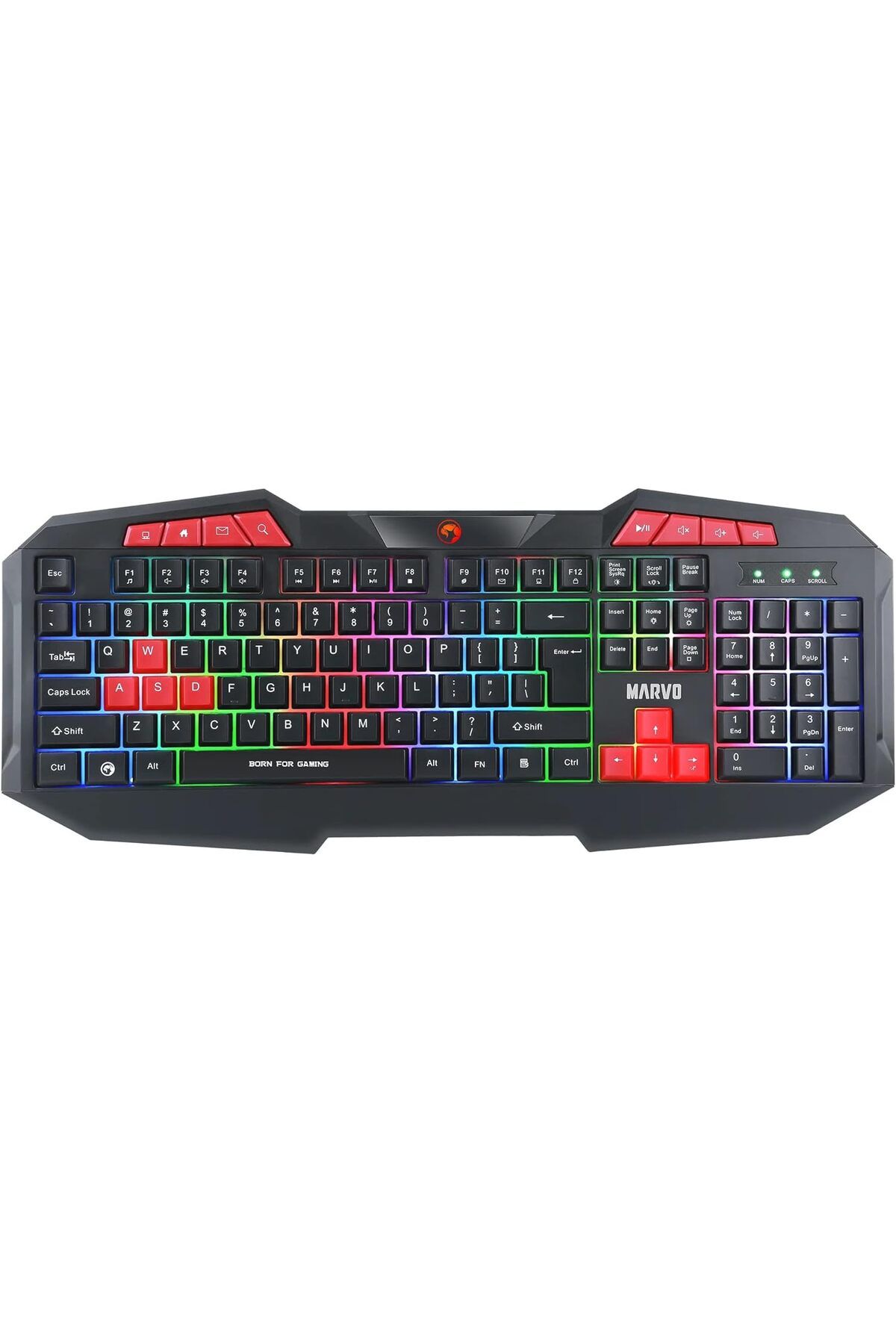 STOREMAX bystoreby K602 TR Wired Membrane Switch 26-Tuş Anti-Ghost RGB Gaming Keyboard NewDesing 646268