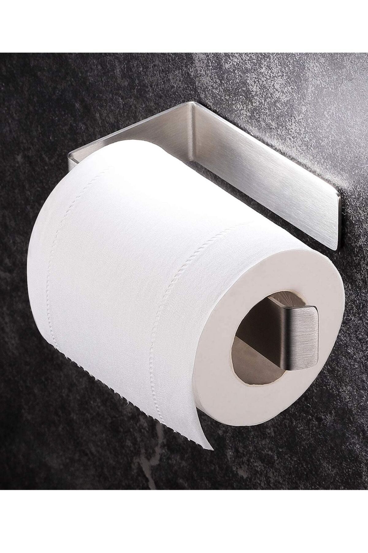 Paslanmaz Çelik Yapışkanlı Havluluk - Tuvalet Kağıtlığı - 2 Adet Askılık SET INOX - 3