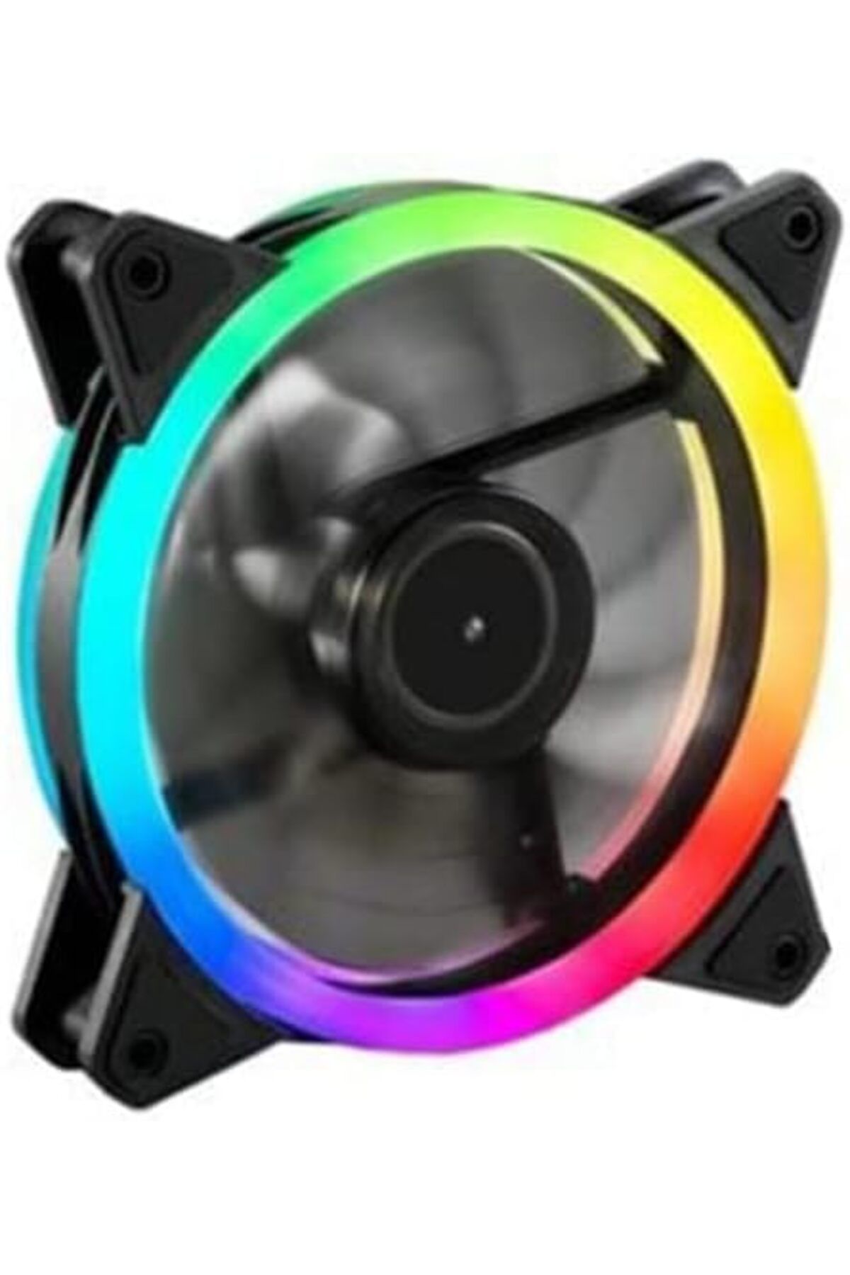 STOREMAX bystoreby Rainbow Rgb Kasa Fanı 12cm Renkli Gökkuşağı Fanı NewDesing 646268