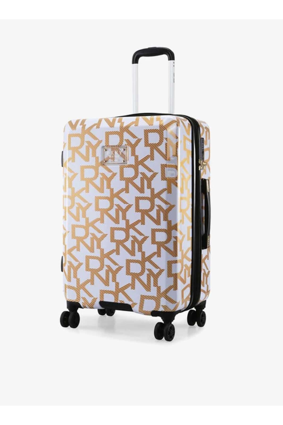 Dkny-All-over Monogram Print Hardcase Trolley Bag With Retractable Handle 24''-m - Check-in 5