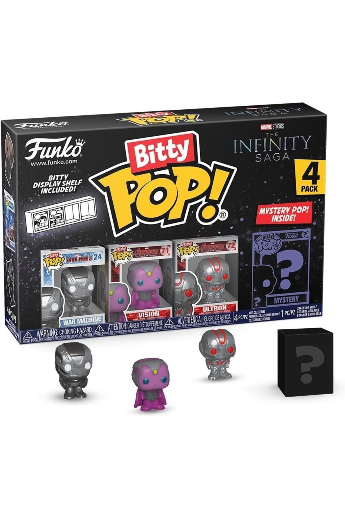STOREMAX cmllashop Bitty Pop! Marvel - Iron Man - War Machine, Vision, Ultron ve Sürpriz Mini Gizem Figürü