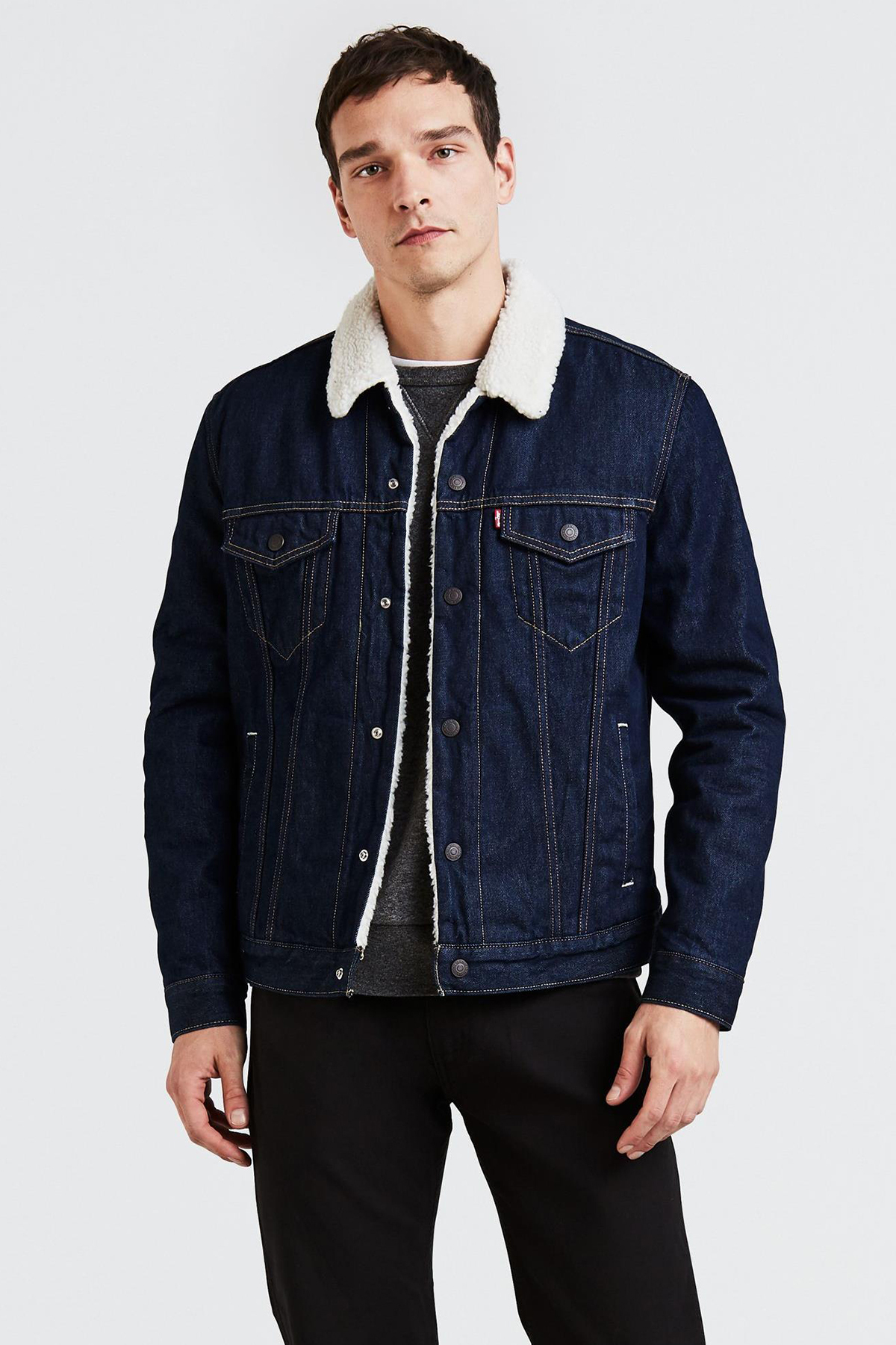 شلوار مردانه سایز بزرگ Sherpa Trucker مدل 16365-0084 لیوایز کت Levi's