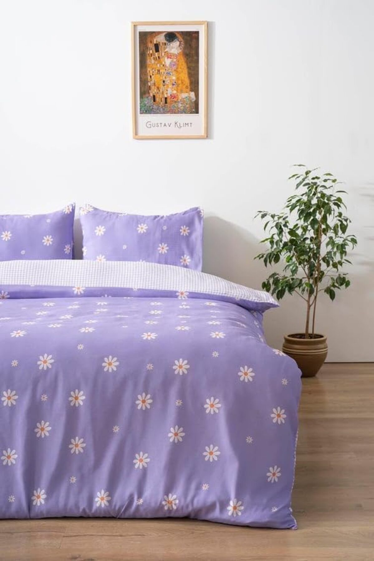STOREMAX nffashopm Mor Papatya Pamuklu Çift Kişilik Nevresim Takımı storestarx 1051353