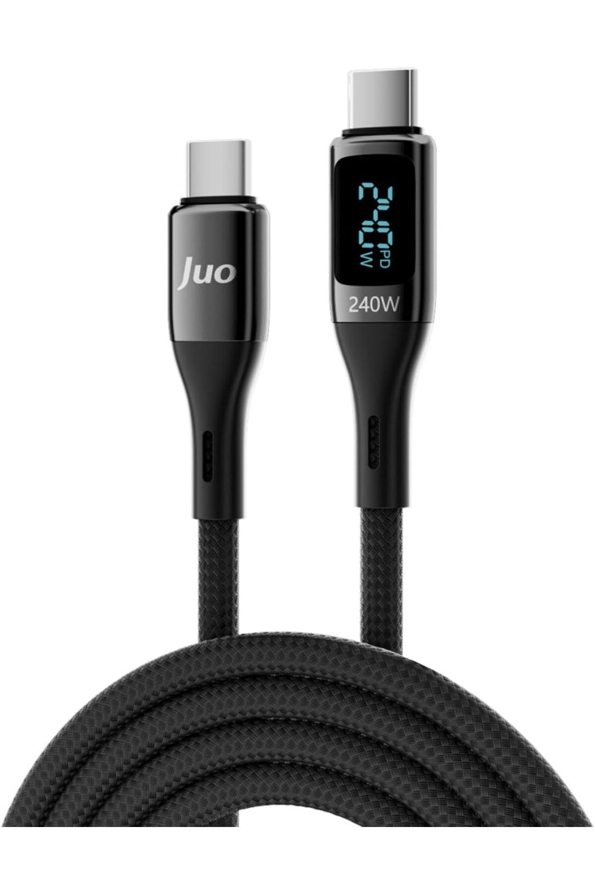 STOREMAX htpshopmx 240W Dijital Led Ekranlı E-Mark Çipli PD 3.1 USB Type-C to Type-C Hızlı Şarj ve Data