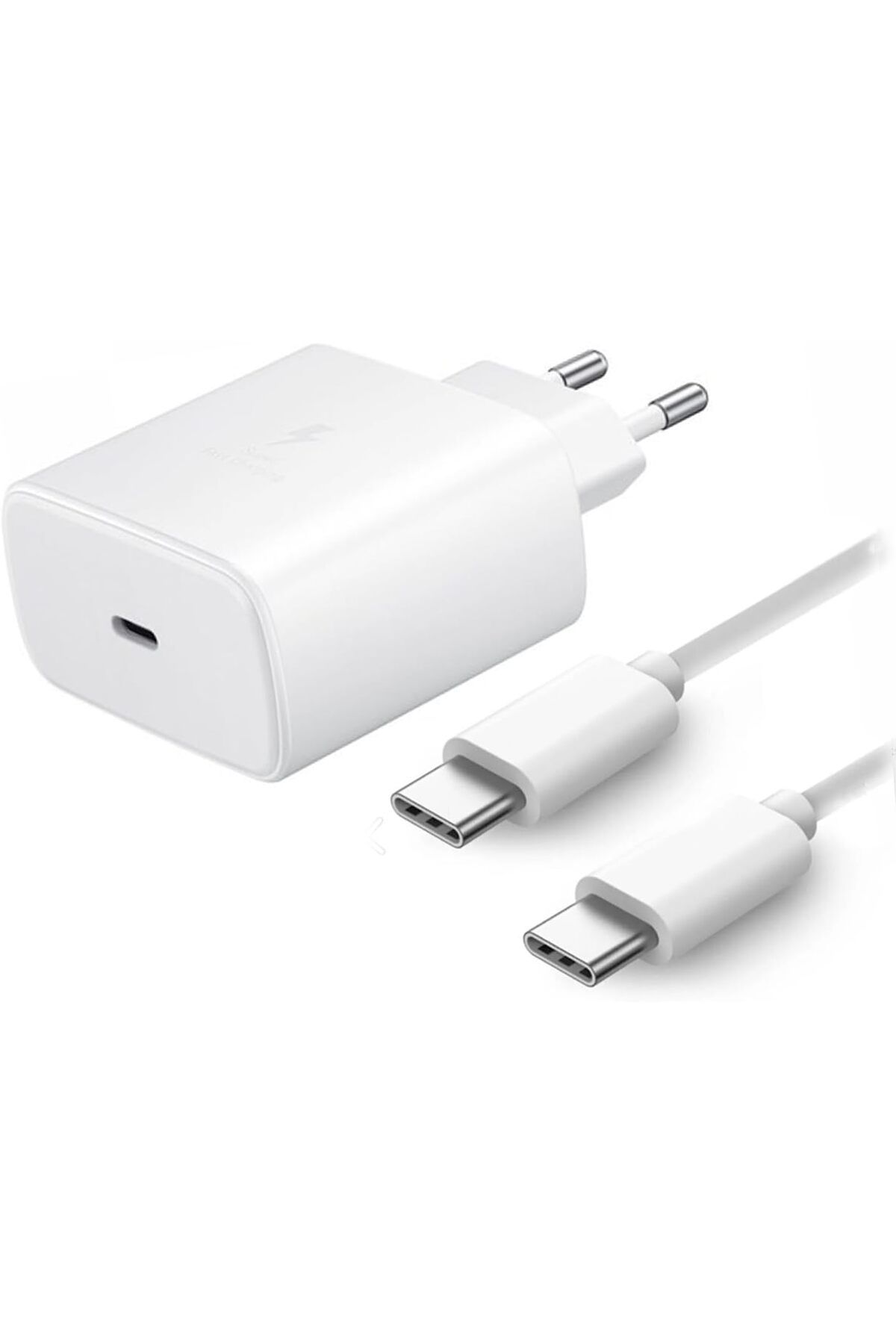 STOREMAX sellbuystore 25W 3000A Hızlı Şarj Seti - Type-C Adaptör ve Type-C to Type-C Kablo, Akıllı Tele
