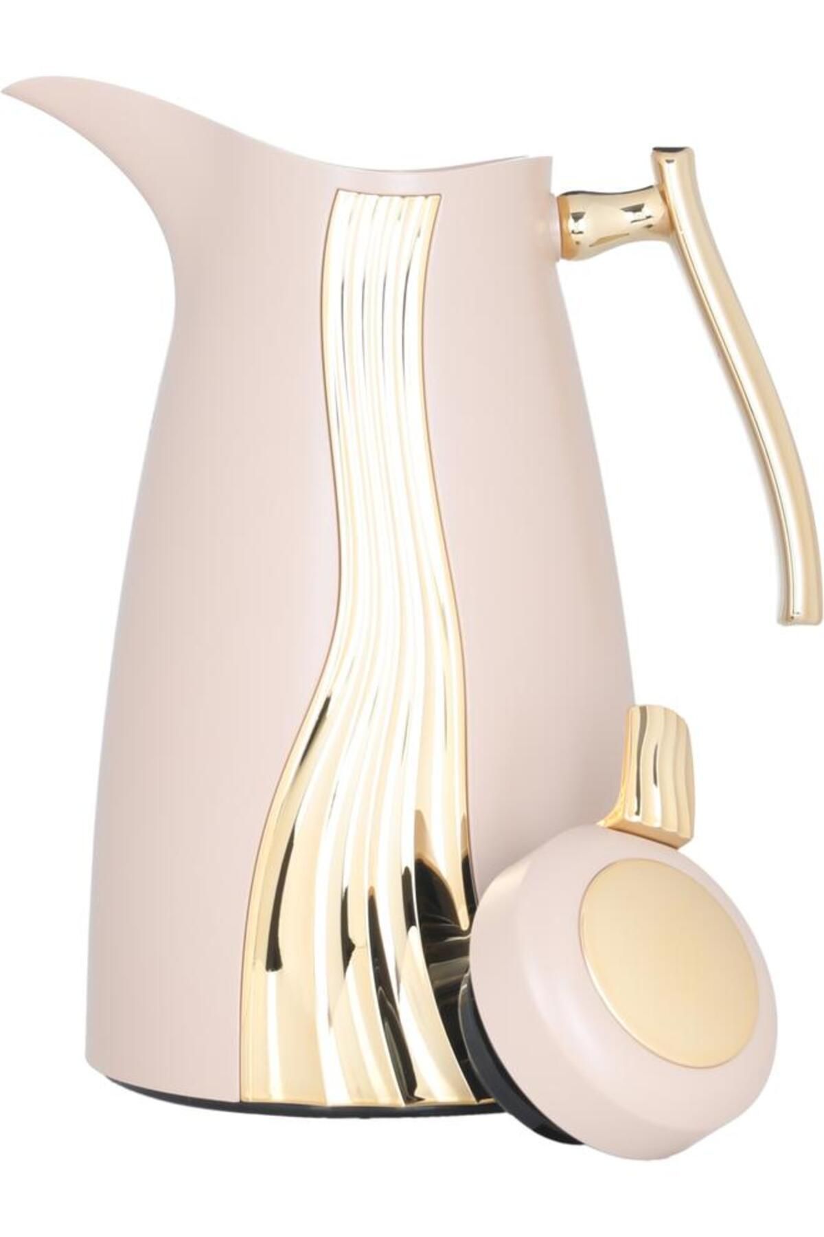 ALSAIF-Karma Stainless Steel Thermos Set Two Pieces With Marble Handle Cashmere 2