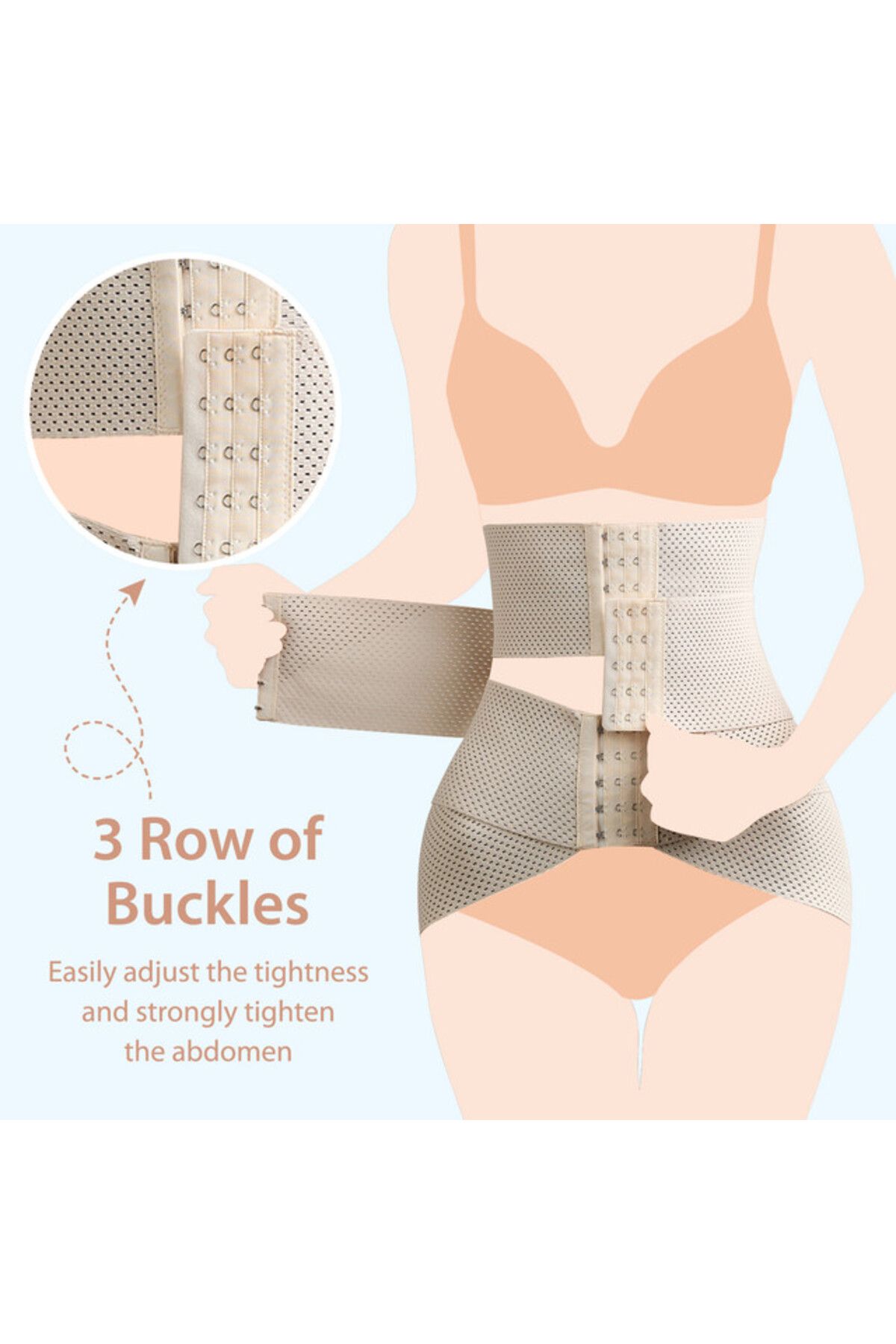 Sunveno-Belly Shaper and Hip Definition Band - Beige, L 4