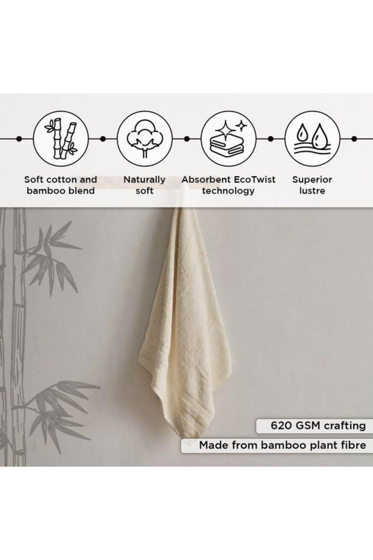 Home Box-EverEco Cotton Bamboo Bath Towel 70x140 cm 7