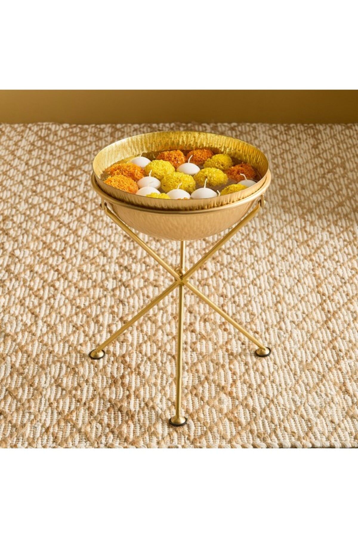 Home Box-Neom Metal Urli Tray with Stand 31x31x45 cm 2