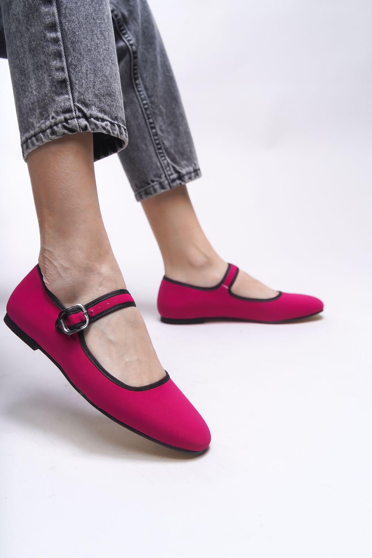 Riccon-Women's Ballerinas - Matte Fuchsia 4