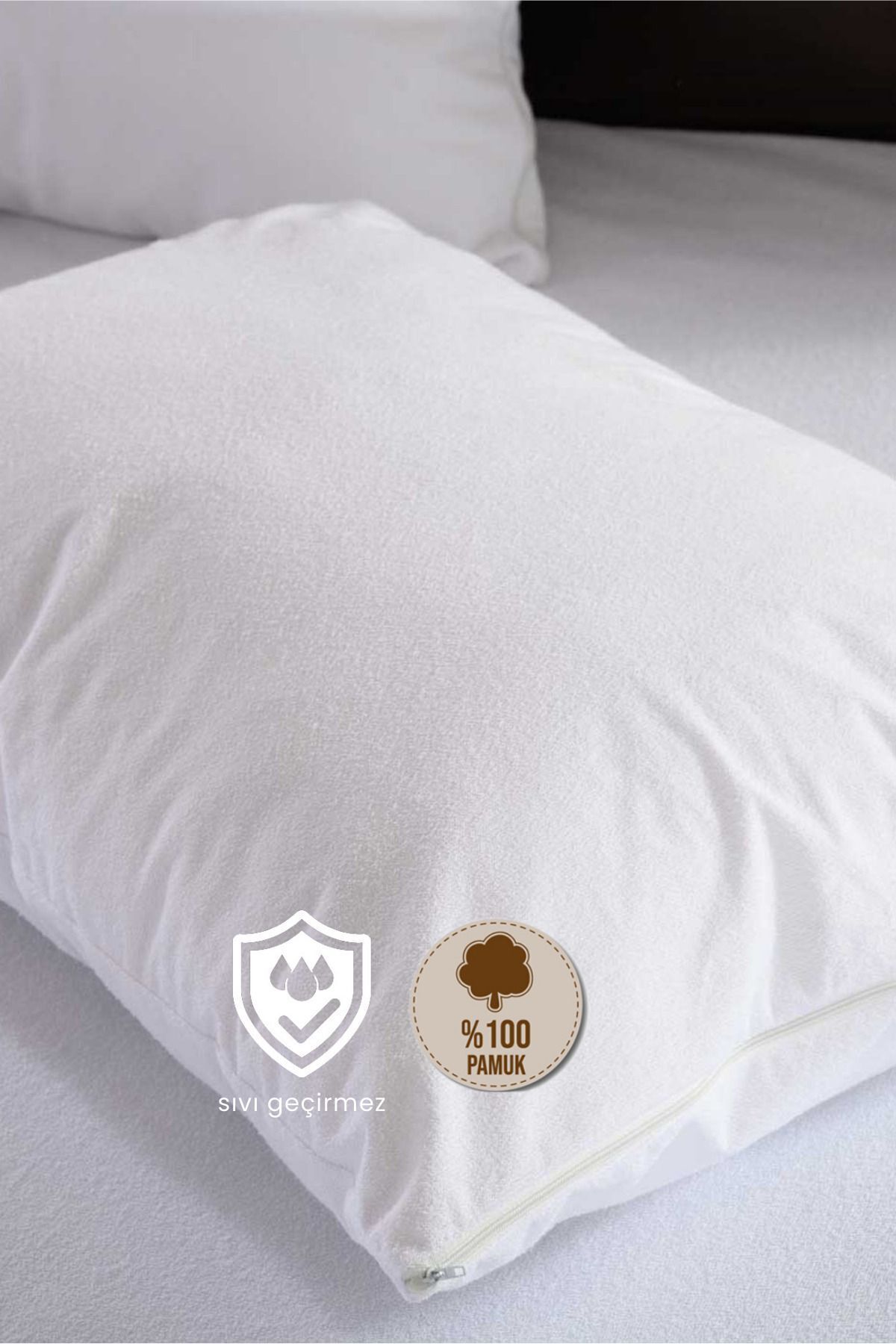 Formeya-Pamukkale Matratzen - Wasserdichtes Kissen 2er Set 100% Baumwolle 50x70 5