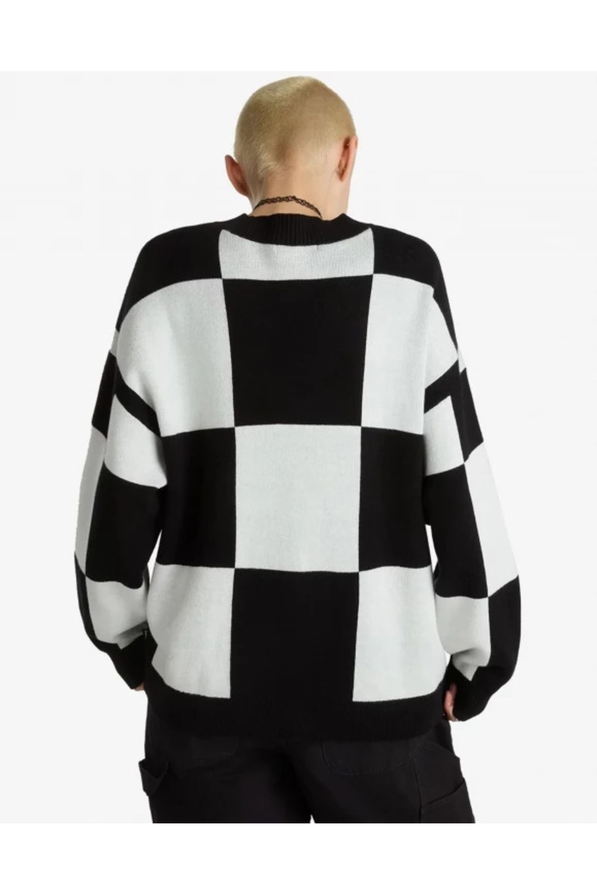 Vans-Černý a bílý svetr Vans Wortex Negru/Marshmllw 4