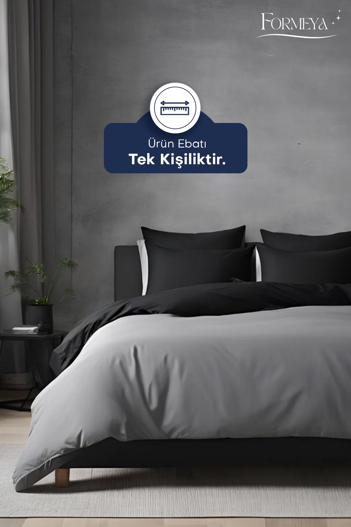 Formeya-Elastisches Bettbezug-Set für Einzelbett – 1 Kissenbezug 2