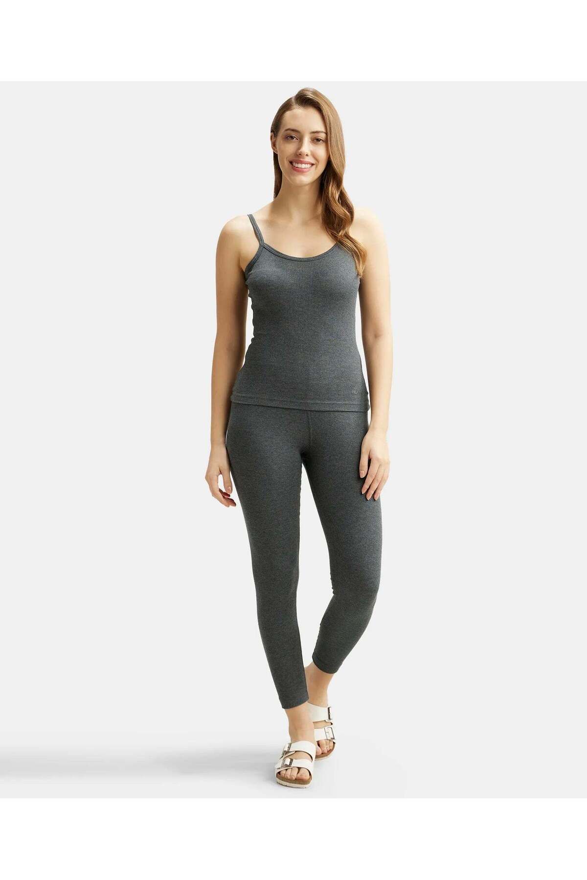 JOCKEY-Thermal Spaghetti Top 2501-01 Gray 4