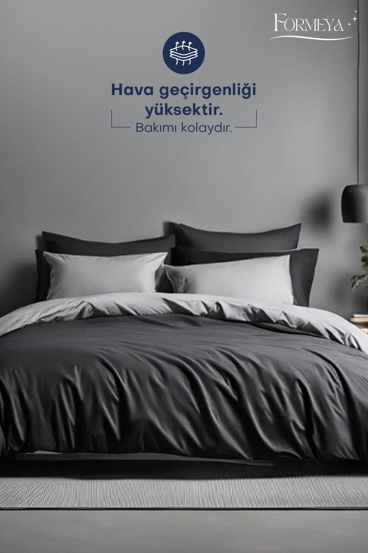 Formeya-Elastisches Bettbezug-Set für Einzelbett – 1 Kissenbezug 4