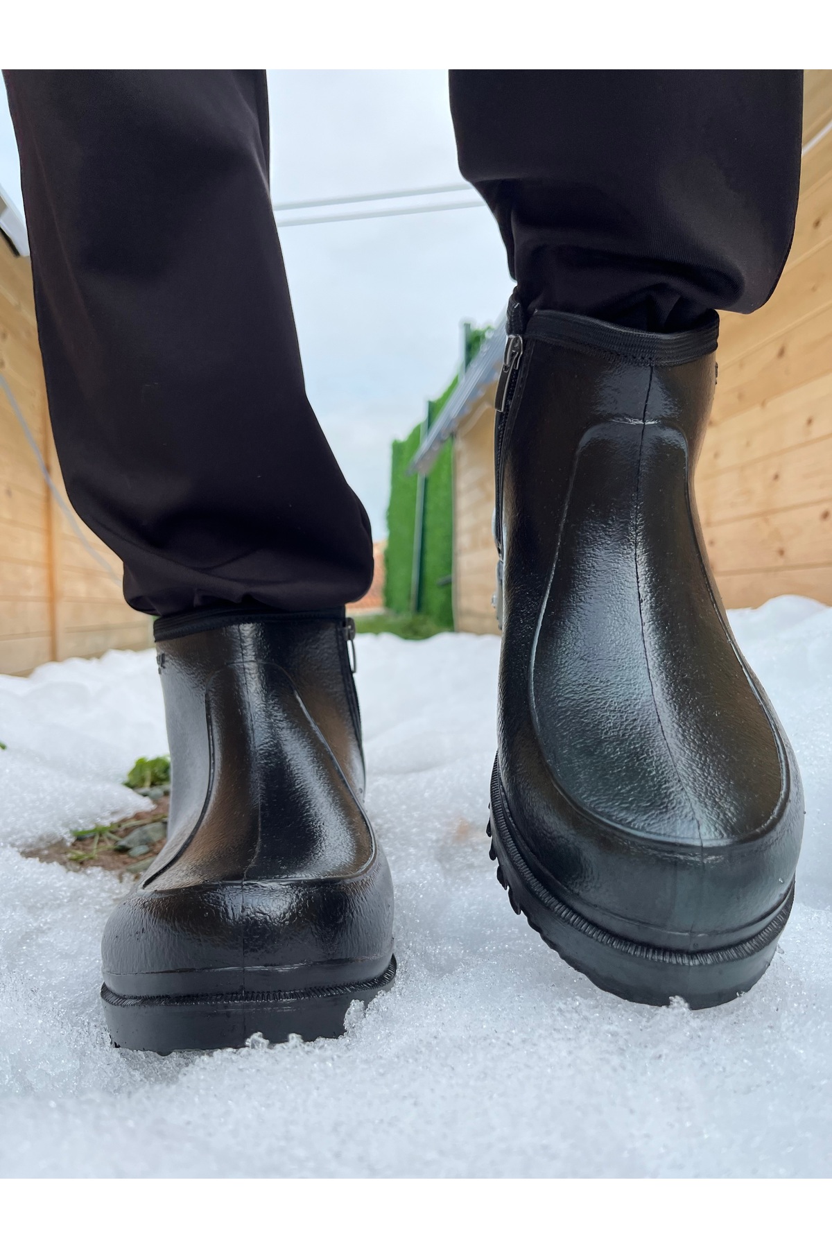 BOTMAX  Siyah Kışlık Içi Müflonlu Fermuarlı Erkek Karbot - Görsel 2