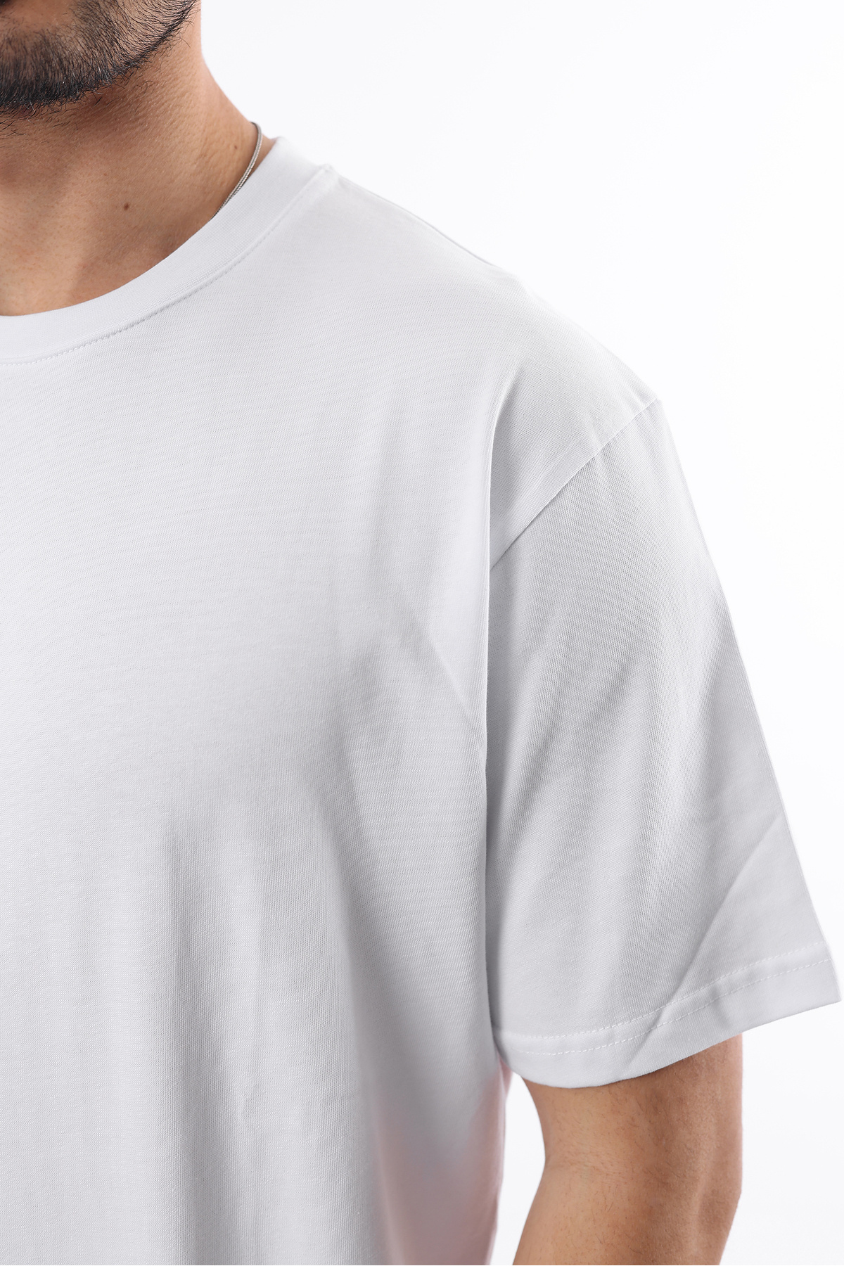 İDS COLLECTİON-Tricou oversize Basic Heavy Weight pentru bărbați - bumbac compact, decolteu, mânecă scurtă 2