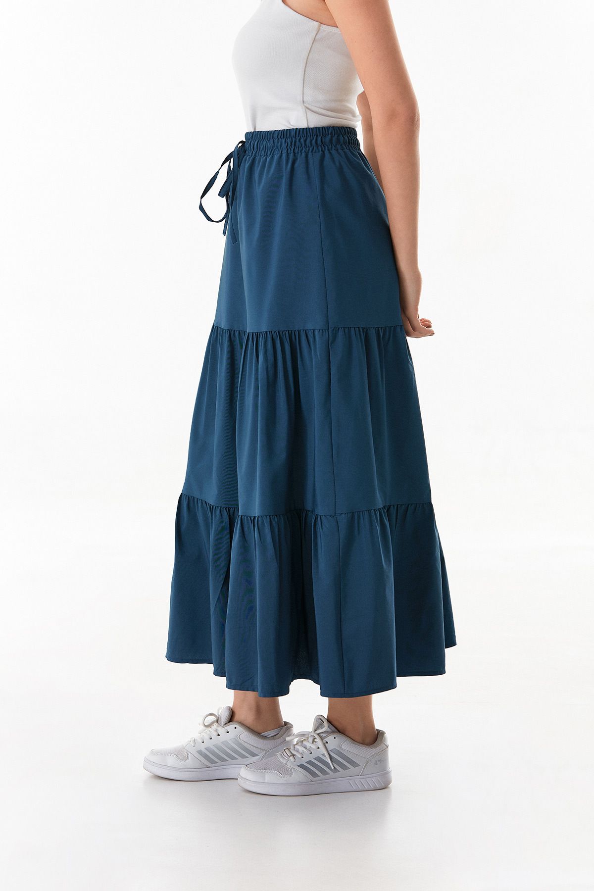 Fulla Moda-Terikoton Fabric Ruffled Skirt 4