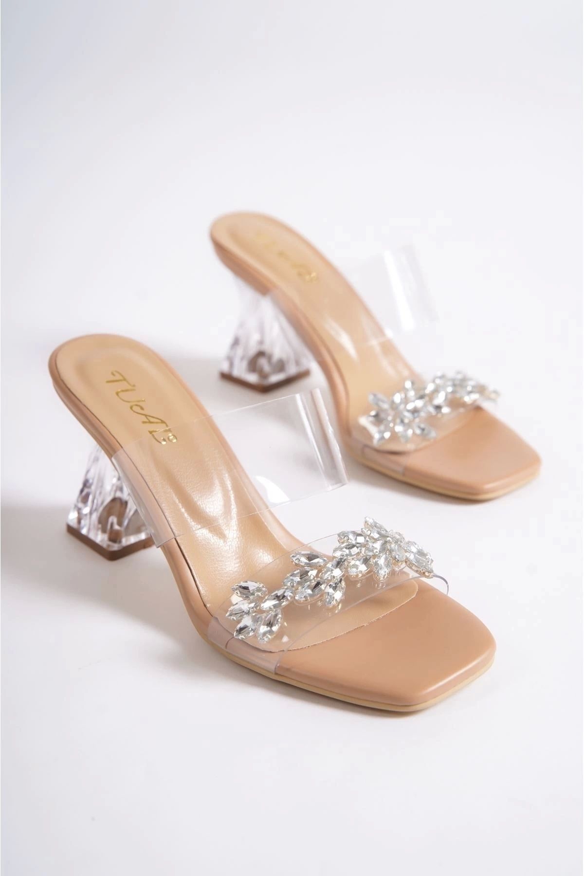 KAZAX-Ewro Nude Skin Transparent Banded Slippers 1