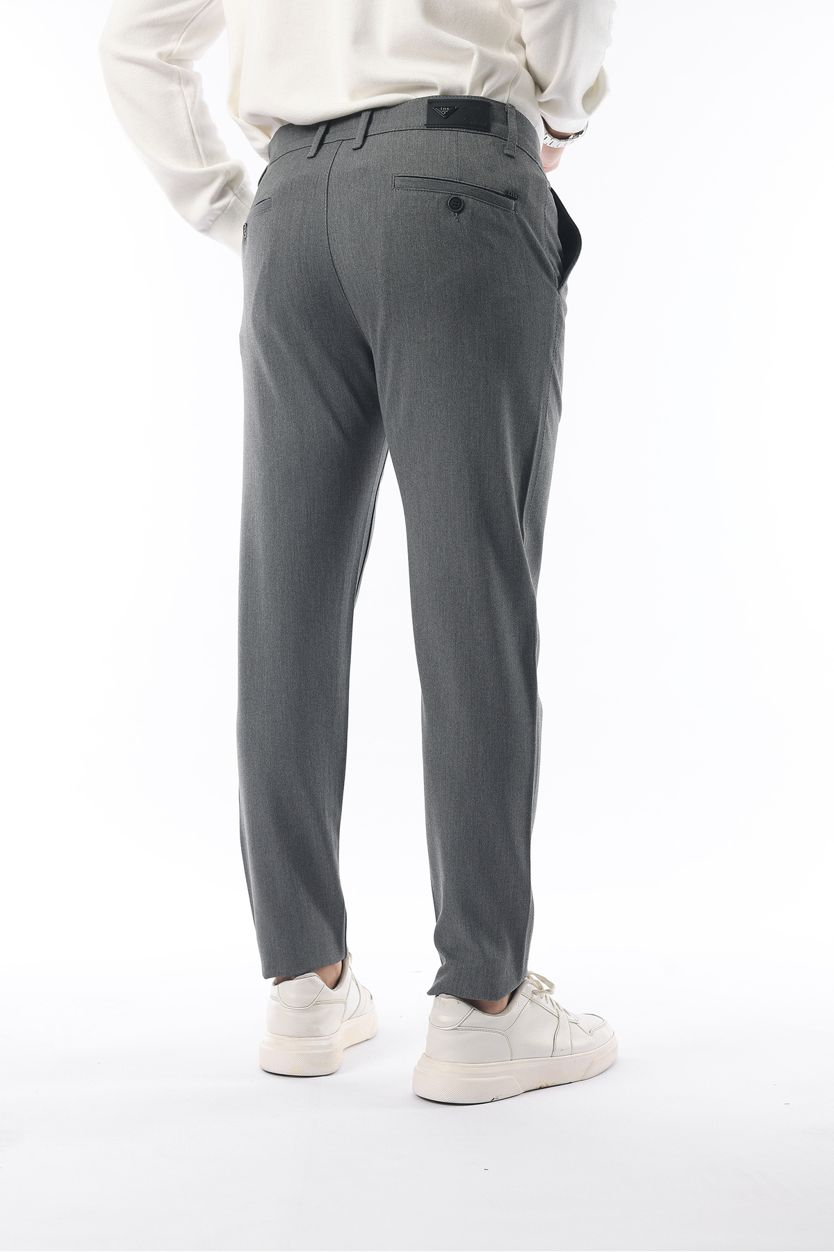 İDS COLLECTİON-Zimné sivé nohavice Slim Fit z lycry 5