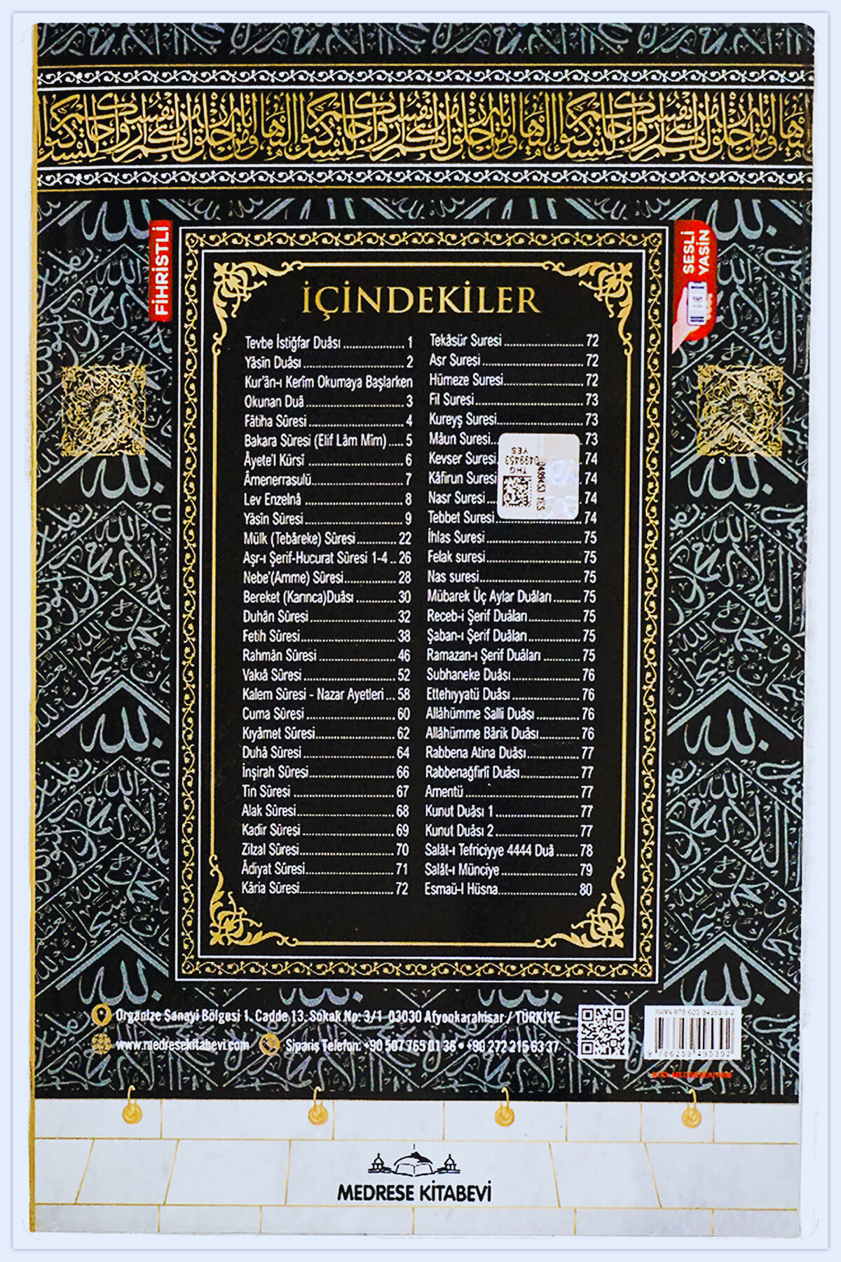 Medrese Kitab Evi Yasin Kitabı Cüzü Orta Boy 5Li Kabeli80 Sayfa Telefonda Sesli Dinleme Doğum Cenaze Mevlüt Hediyeliği fotoğrafı 3 (önizleme)