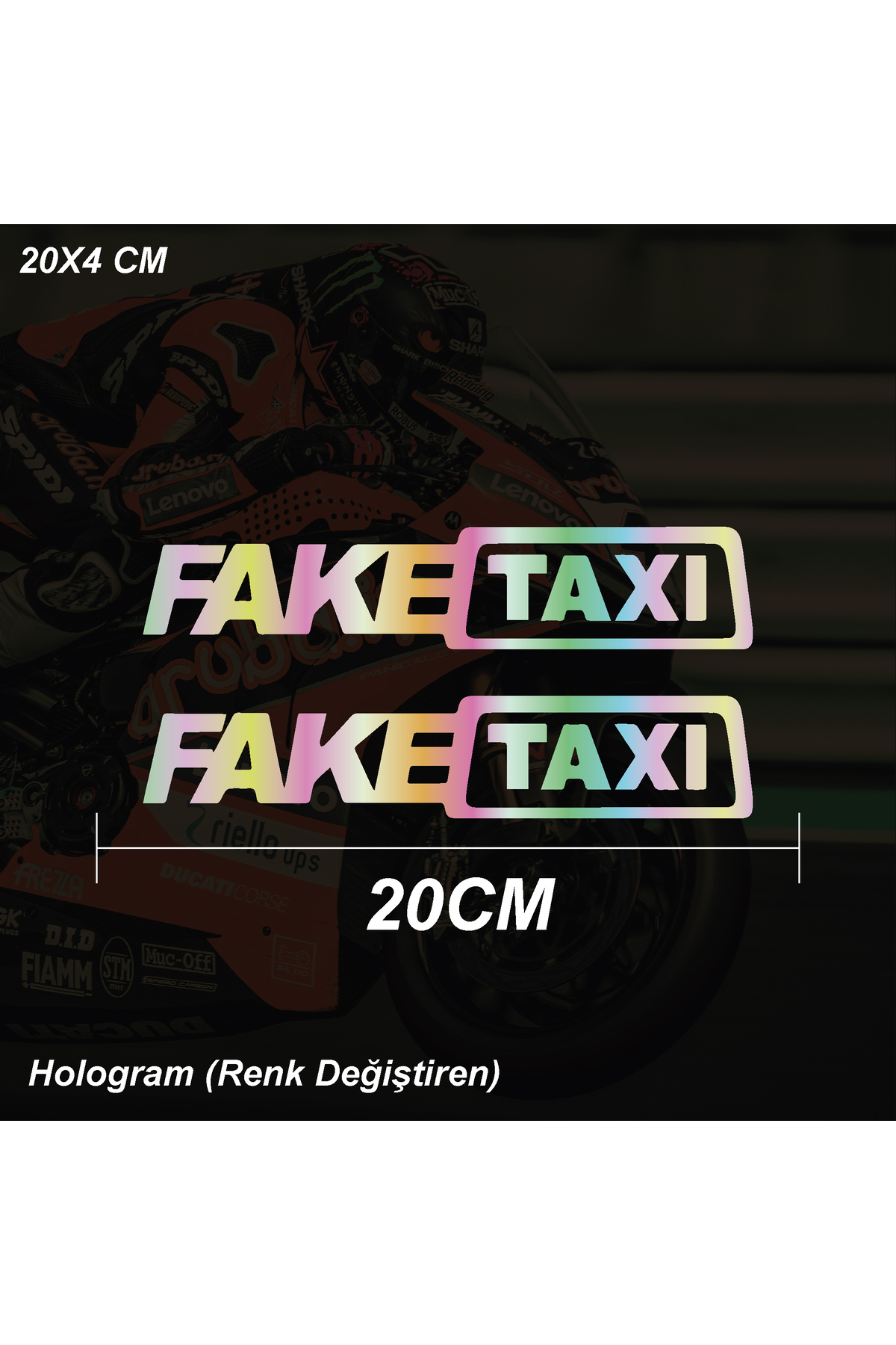 ARONA FakeTaxi Sticker Motosiklet Araba Kask Etiket Çıkartma Yapışkan ...
