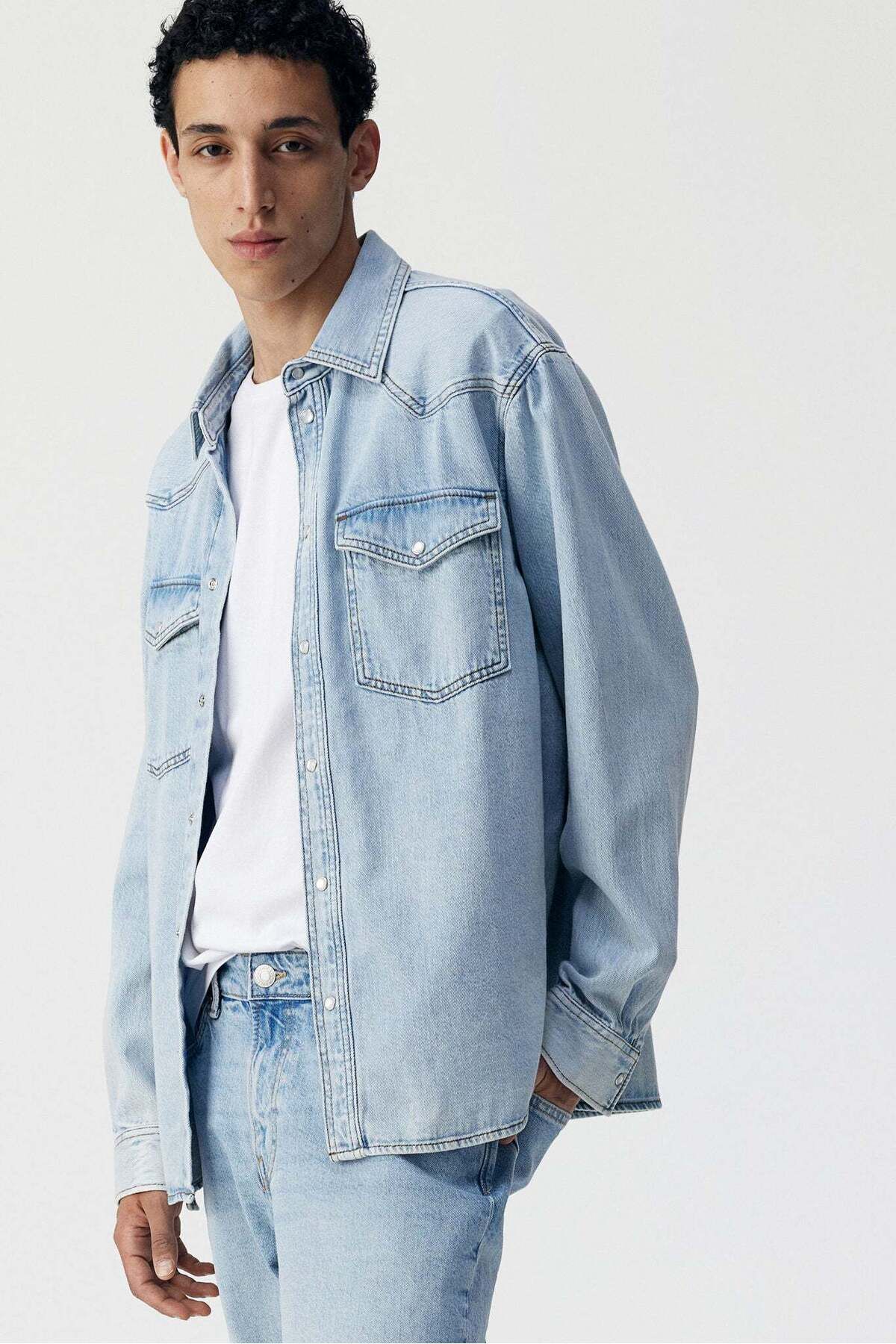 H&M-بنطال جينز ضيق عادي 7