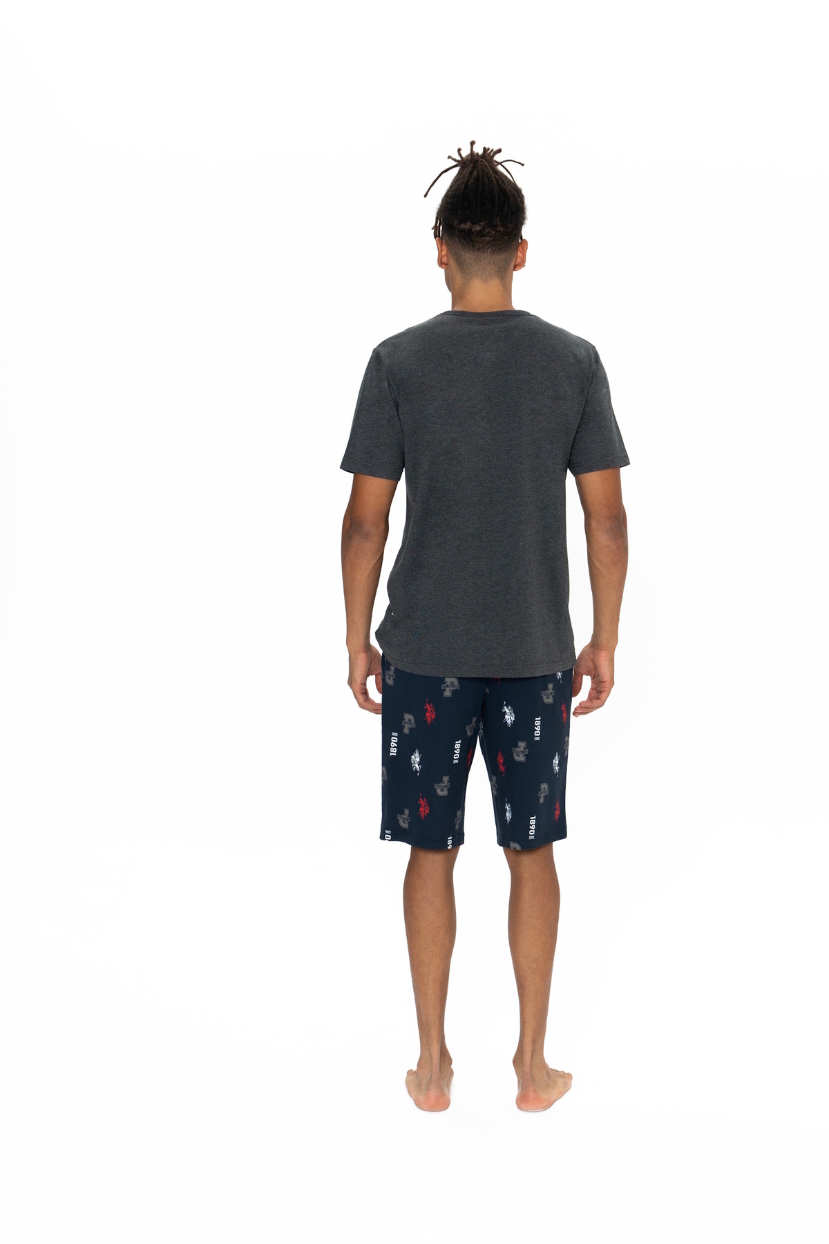 ست پیژامه و لباس خواب مردانه یقه صفر | یو اس پولو U.S. Polo Assn. 18867 TR - تصویر 4
