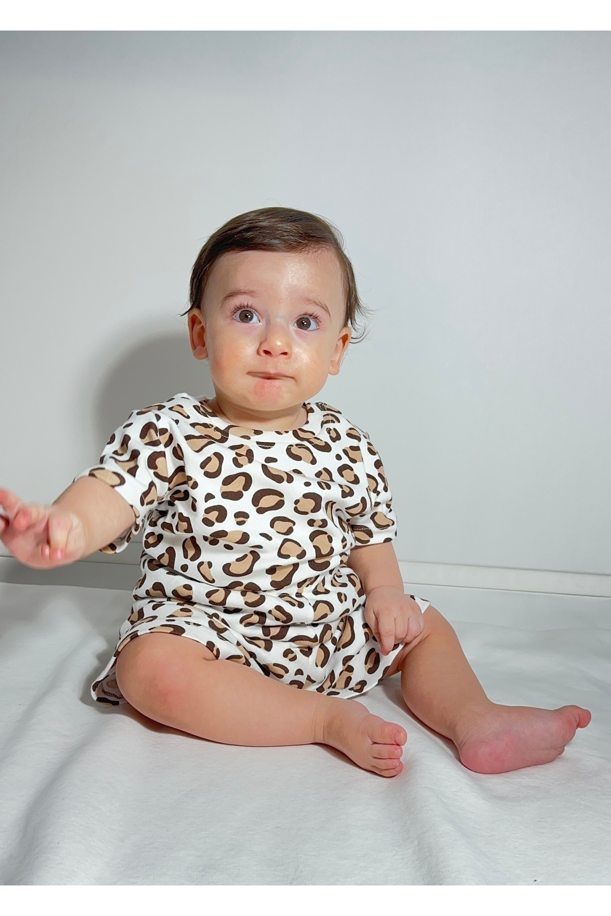Drop Kids-Mother Child Combination Pajama Set Leopard Pattern Short Shorts (Sold Separately) 3