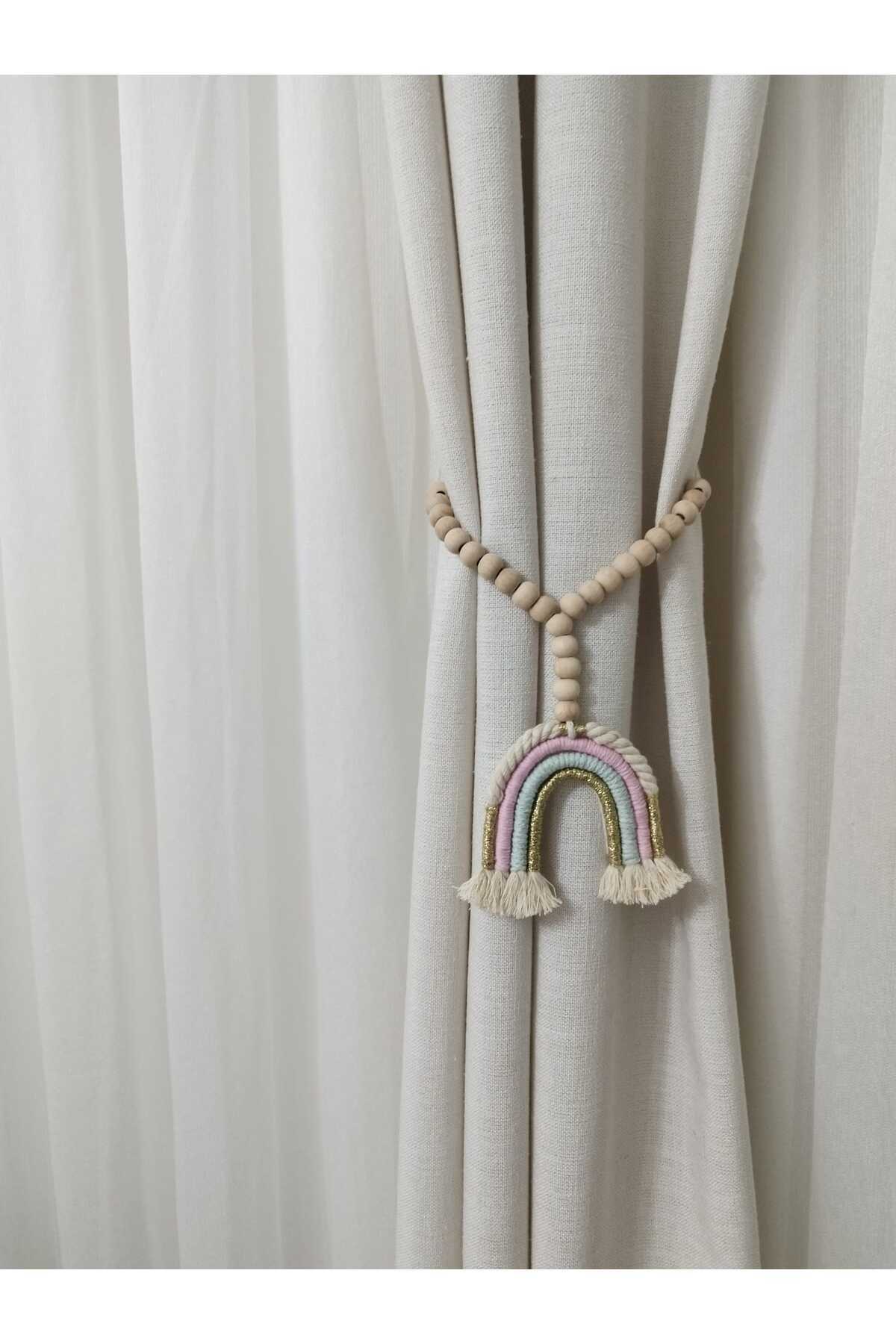 AFRALYAHOME Bebek Çocuk Odası Gökkuşağı Perde Aksesuarı Perde Bağlama Aksesuarı Perde Bağı fotoğrafı 3 (önizleme)