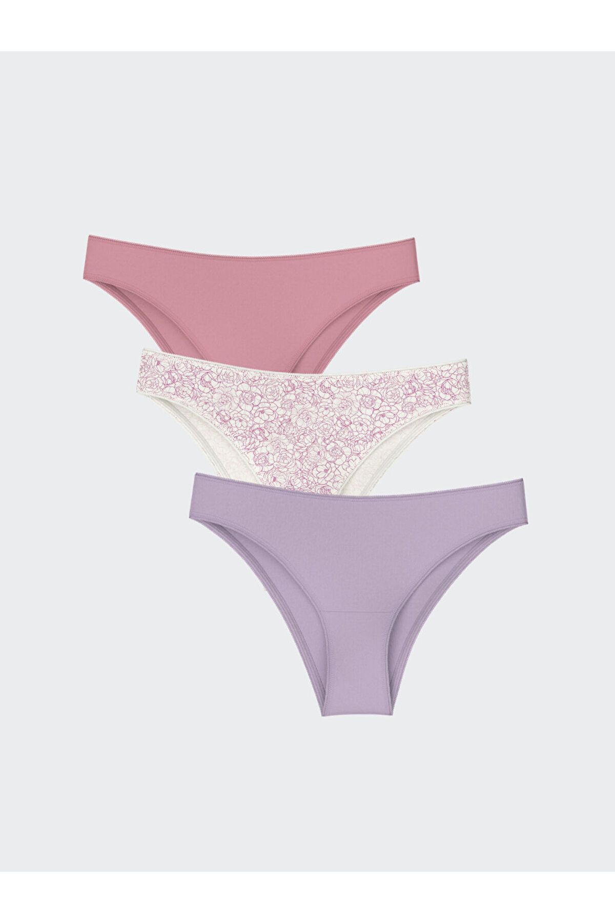 LC Waikiki Yeni Sezon Cicekli Brazilian Kulot 3'lu Paket - S59372Z8