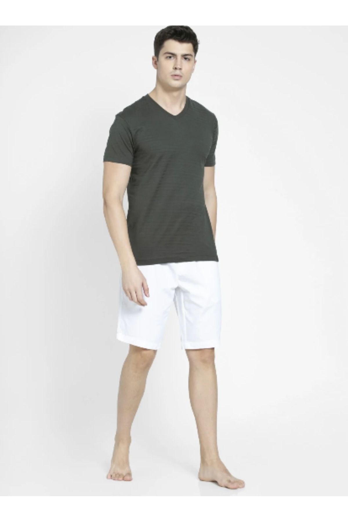 JOCKEY-INERNATIONAL COLLECTION STRAIGHT FIT SHORTS 1203-01 White 4