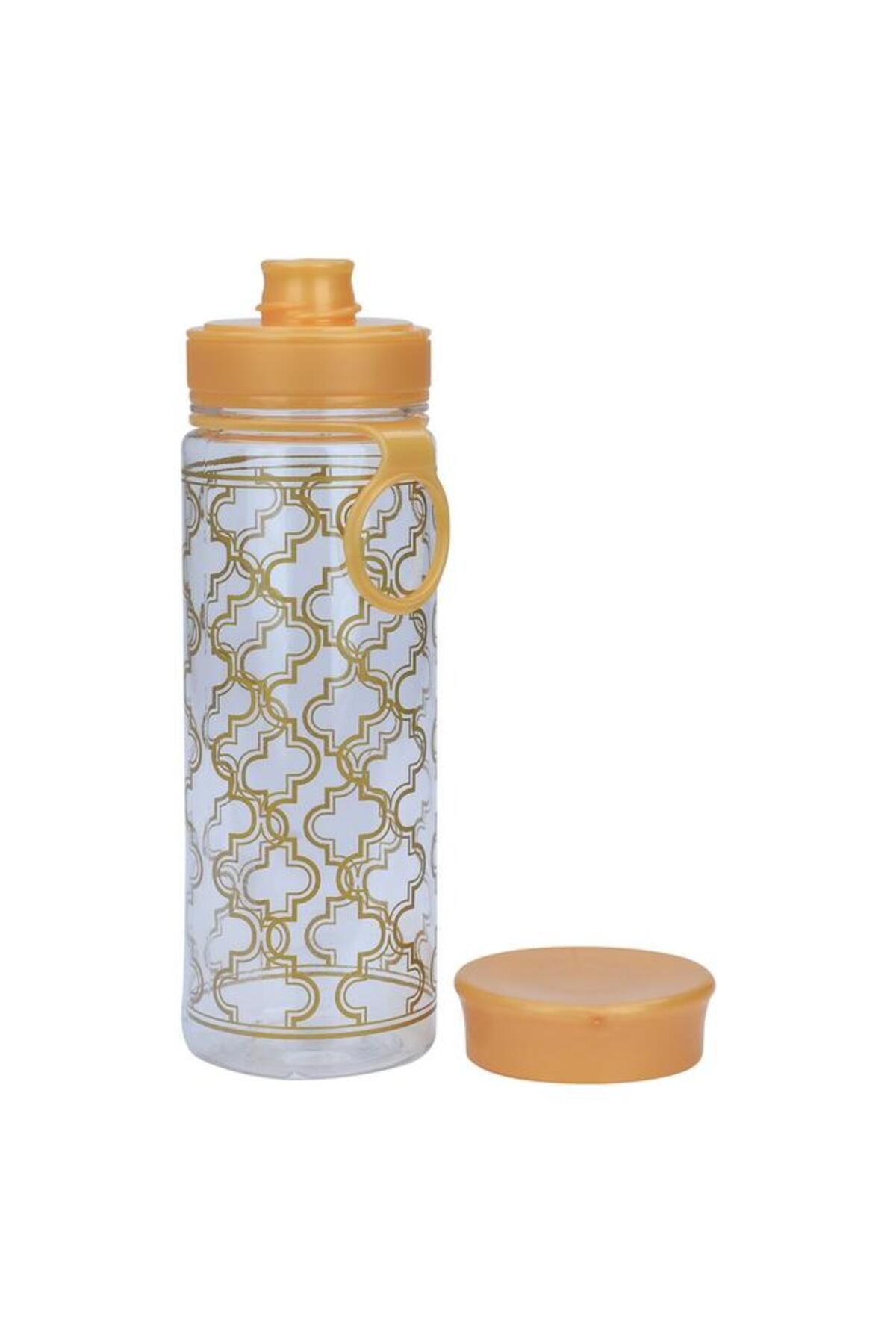 ALSAIF-Plastic Bottle 400 Ml Gold Embossed Clear 4