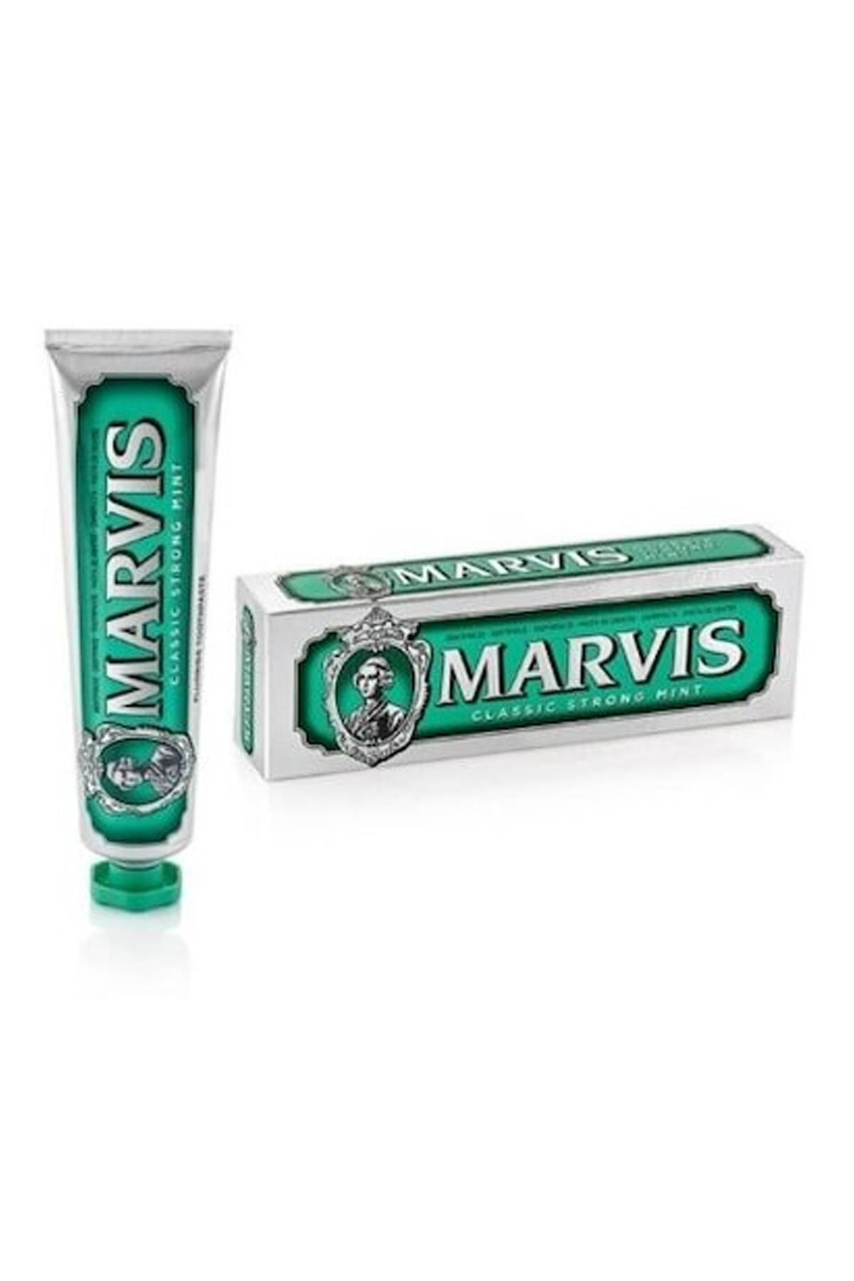 خمیردندان خمیر دندان نعناع قوی کلاسیک 85 میل X 3 قطعات سودمند ماوریس Marvis
