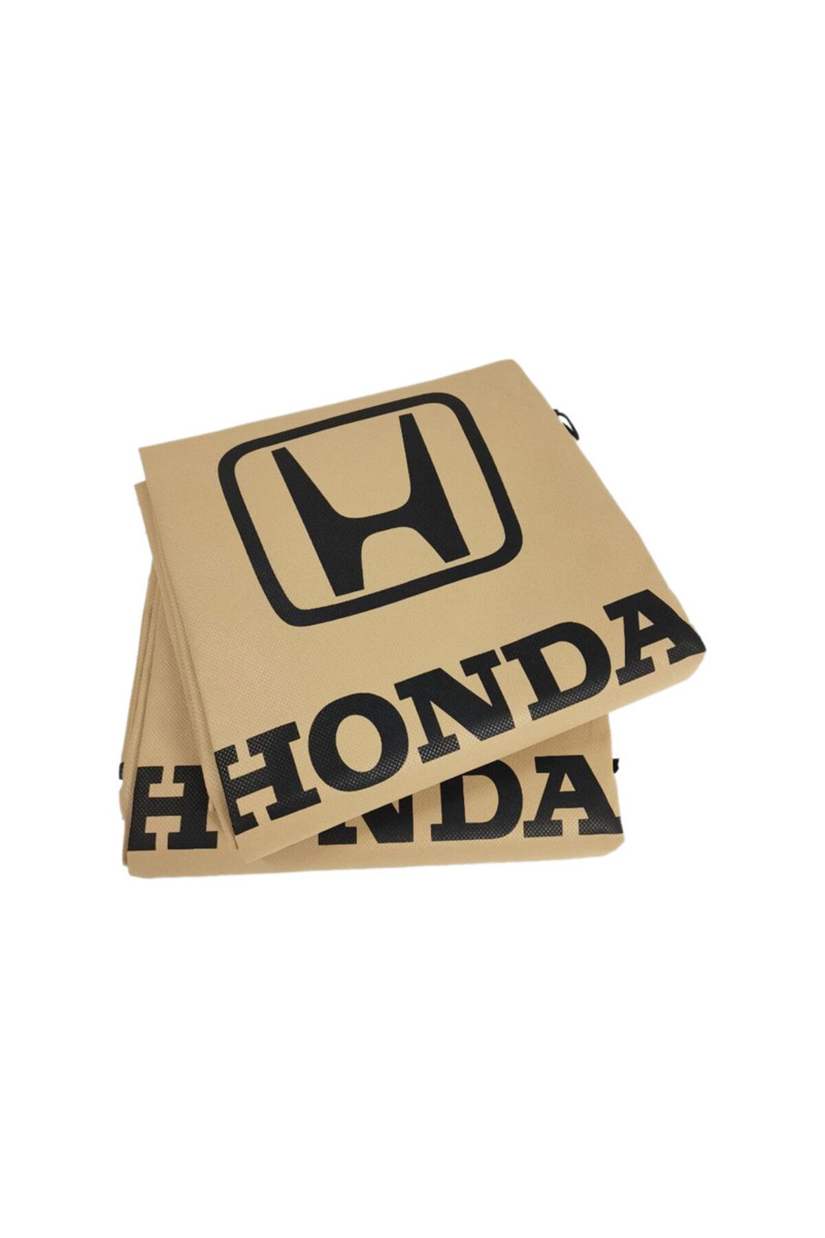 Honda-غطاء مقعد السيارة، غطاء حماية مقعد السيارة من الغبار والأوساخ، لطقم مقعد مكون من قطعتين باللون البيج 1