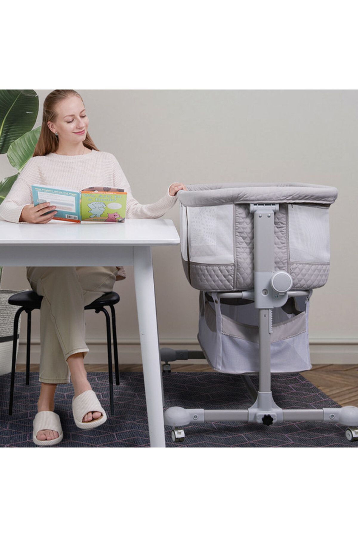 Sunveno-Bedside Cot and Crib w / t Mosquito Net 4